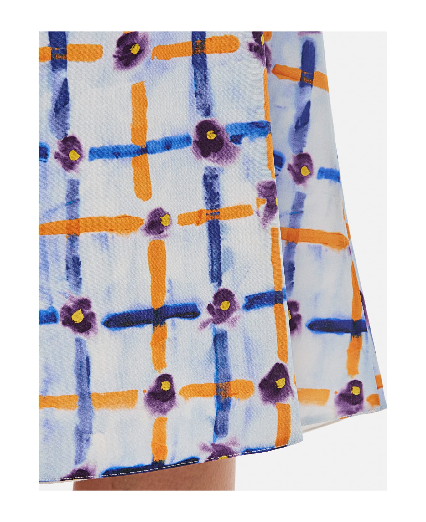 Marni Midi A-line Pattern Skirt - MultiColour