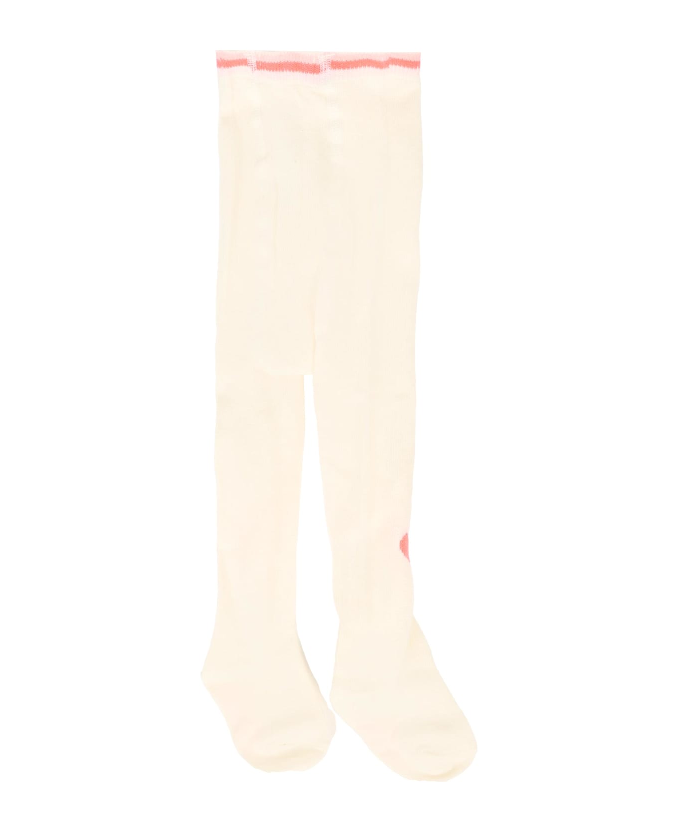 Billieblush Ivory Tights For Baby Girl With Hearts - Ivory
