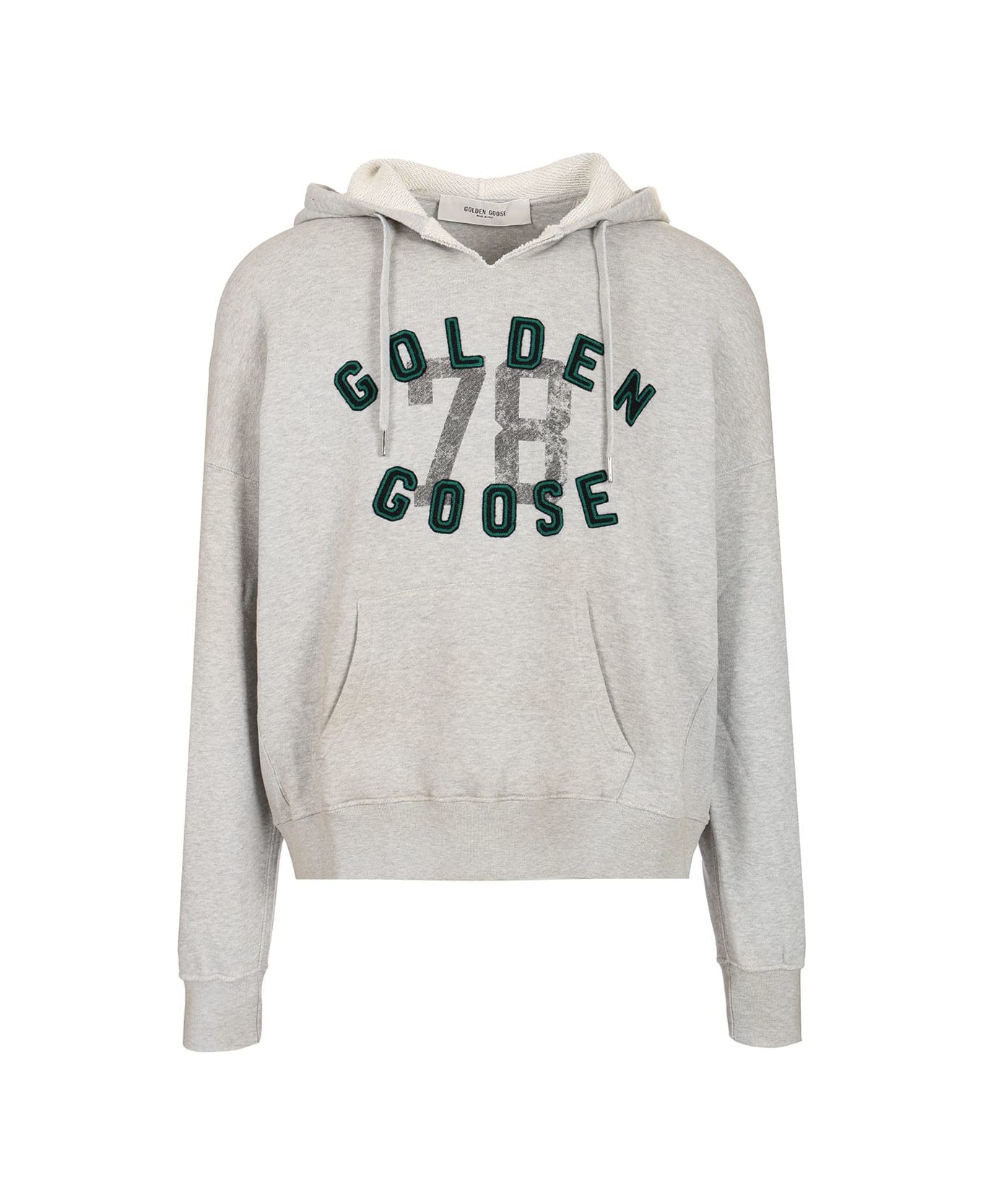 Golden Goose Journey Line Cotton Hoodie - Grey Melamge