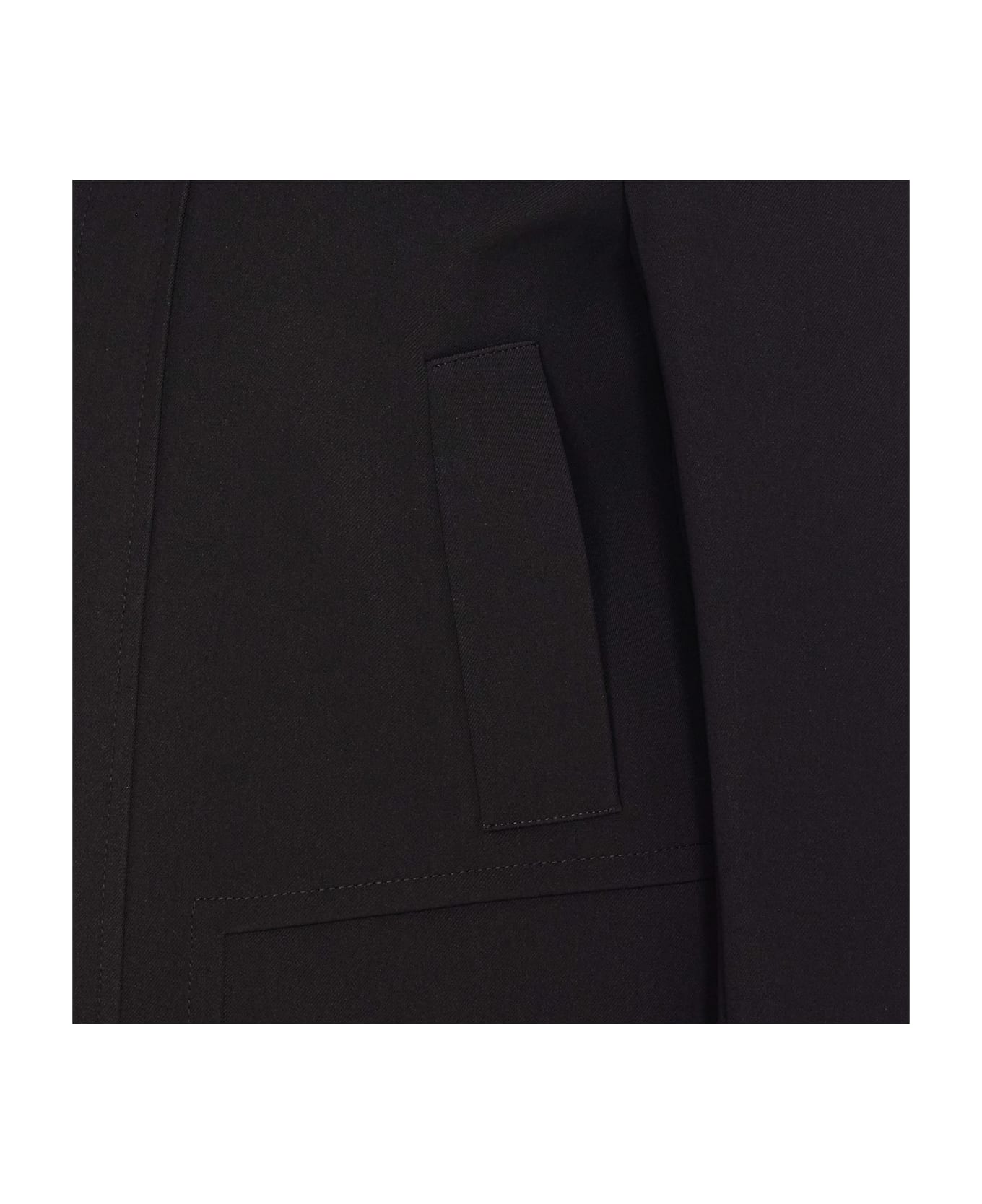 Patrizia Pepe Cropped "essential" Zipped Jacket - Black