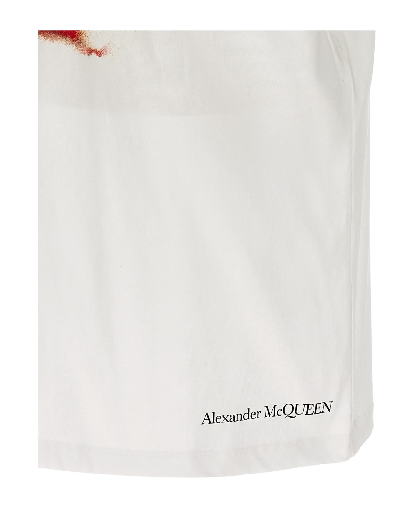 Alexander McQueen Obscured Skull Organic Cotton T-shirt - White シャツ