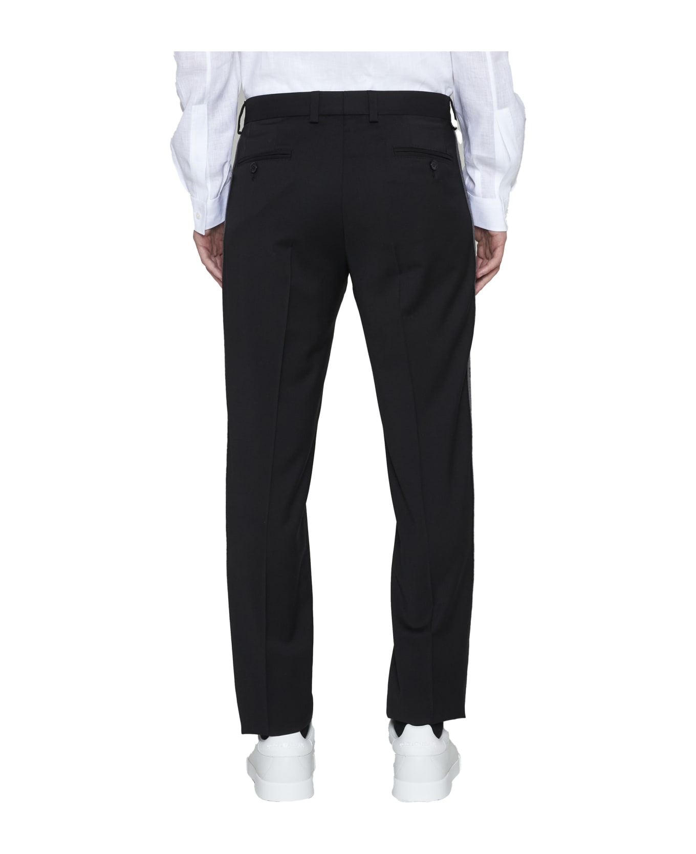 Dolce & Gabbana Stretch Wool Pants - Nero
