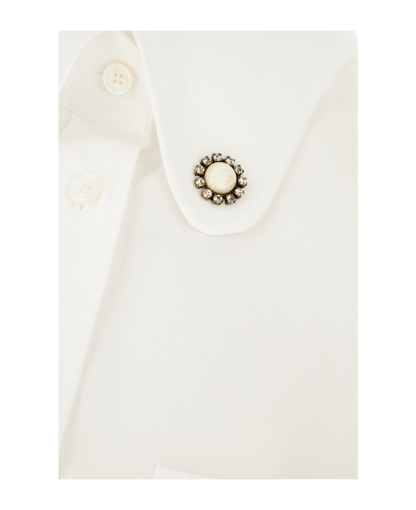 Valentino White Poplin Shirt - White