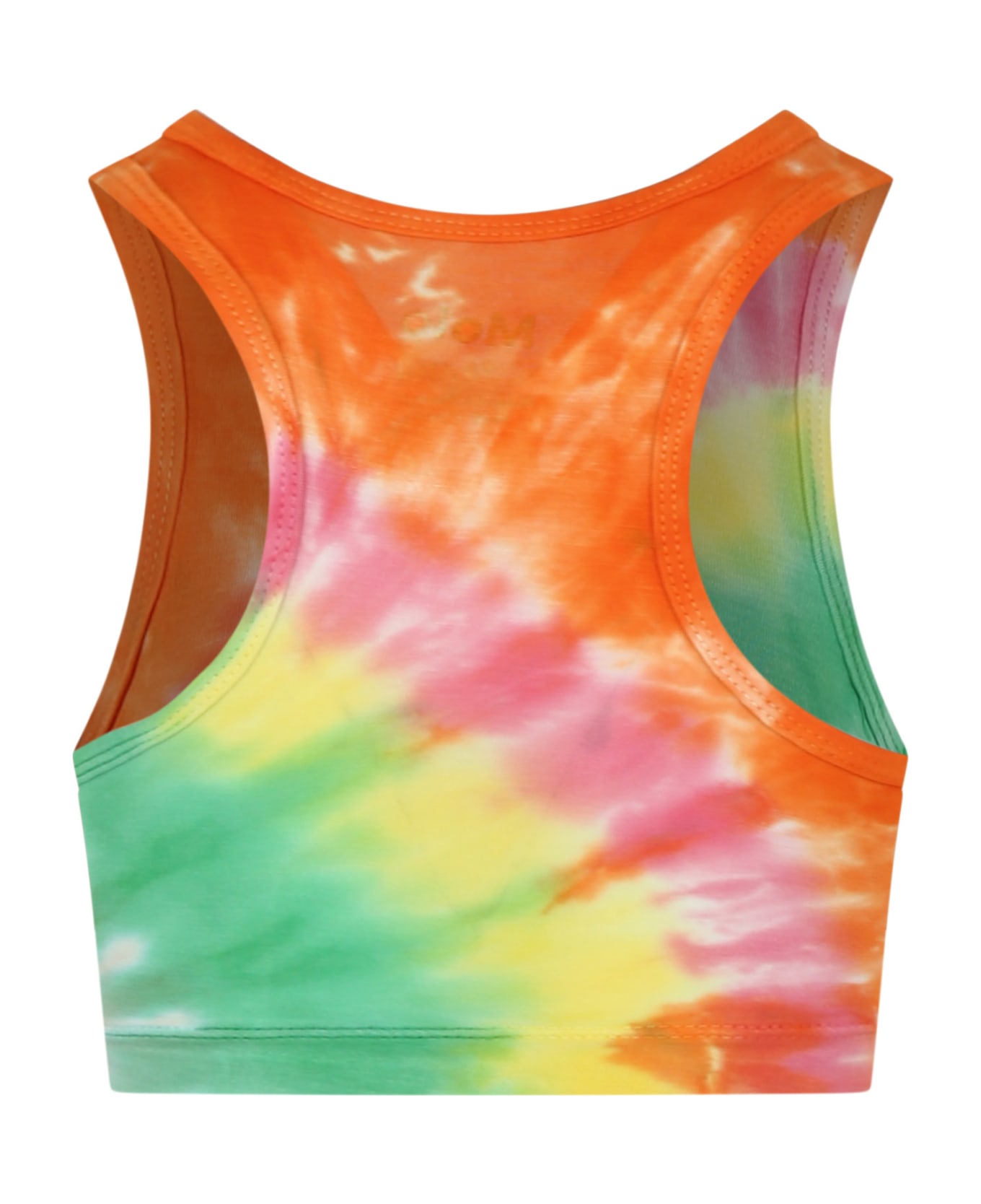 Molo Orange Tank Top For Girl With Writing - Multicolor Tシャツ＆ポロシャツ