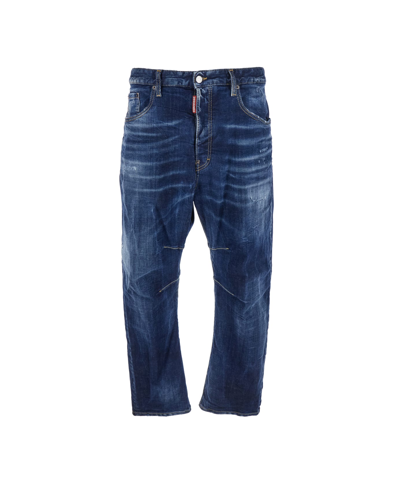 Dsquared2 
ducati X D2
 Blue Jeans With Logo Patch On The Rear And Belt Loops In Denim Man - Blu
