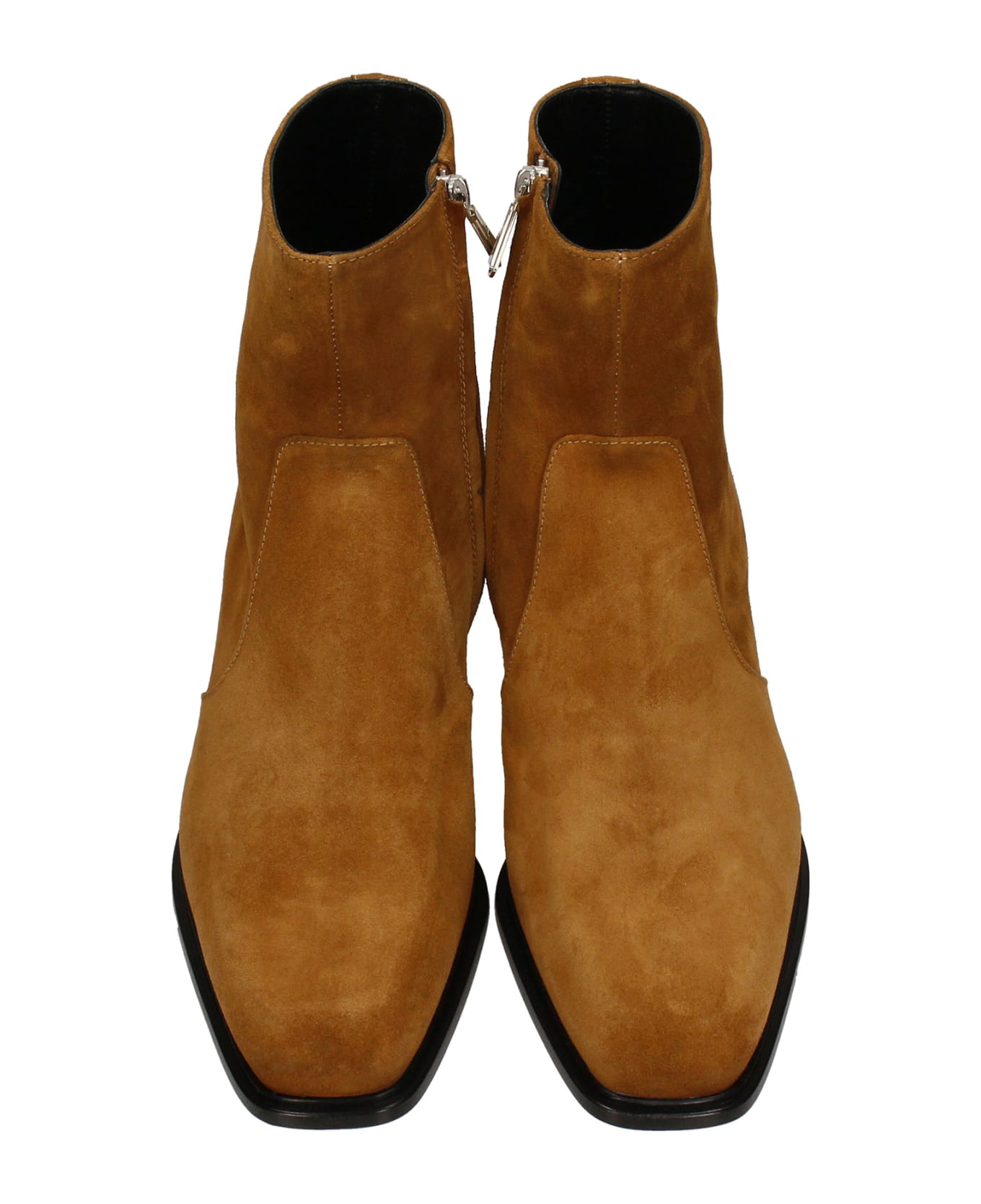 Cesare Paciotti Ankle Boots In Leather Color Suede - leather color