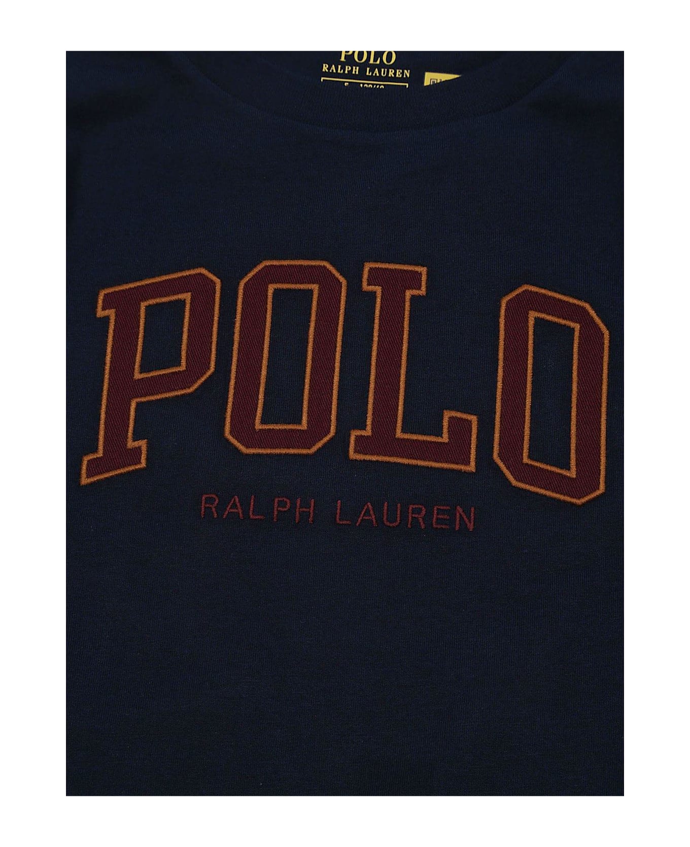 Ralph Lauren Logo Printed Long Sleeved T-shirt - Blu