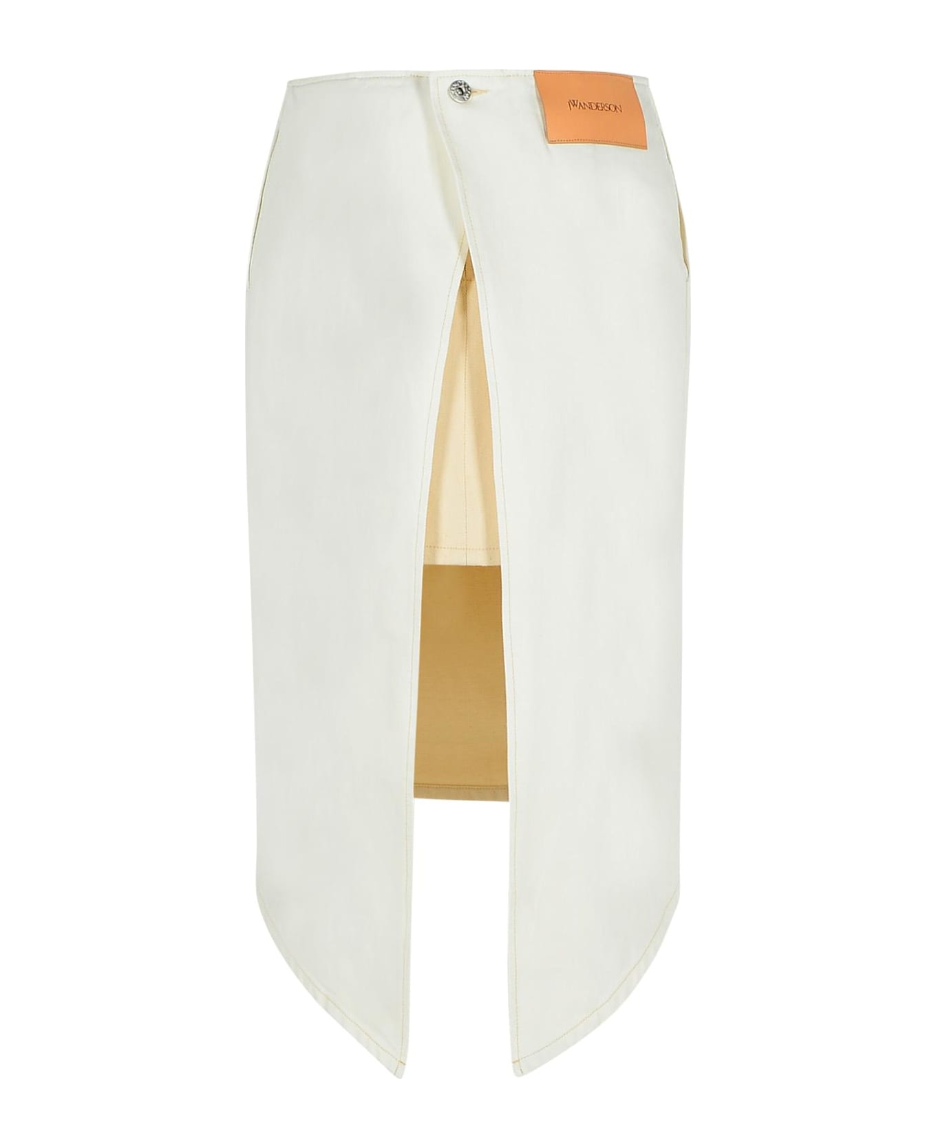 J.W. Anderson Layered White Cotton Skirt - White