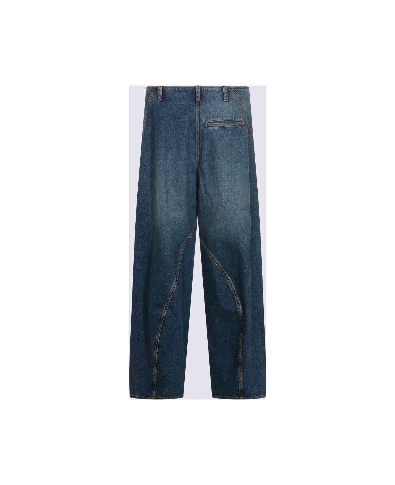 Alaia Blue Cotton Jeans - BLEU DELAVE