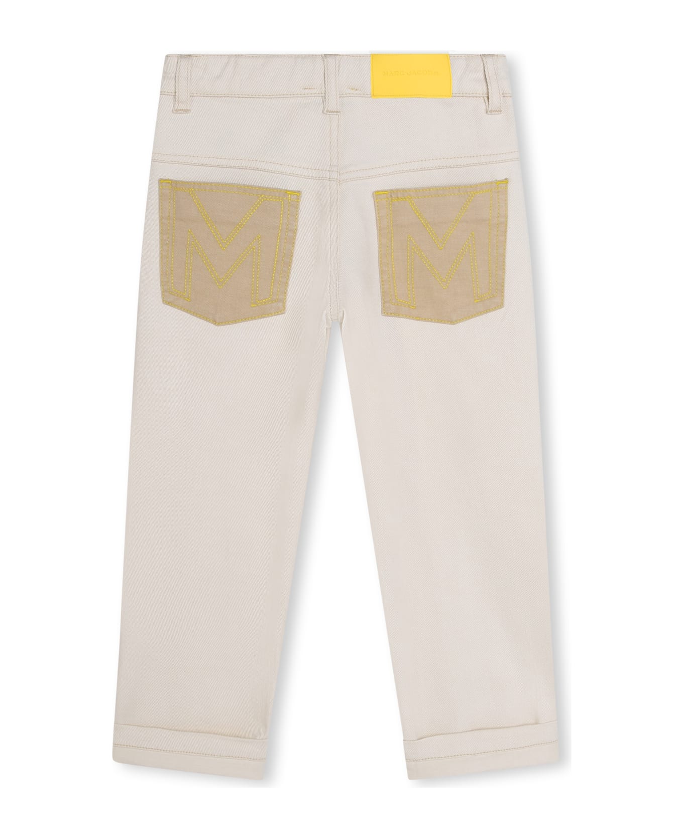 Marc Jacobs Pantaloni Dritti Con Applicazione - Beige