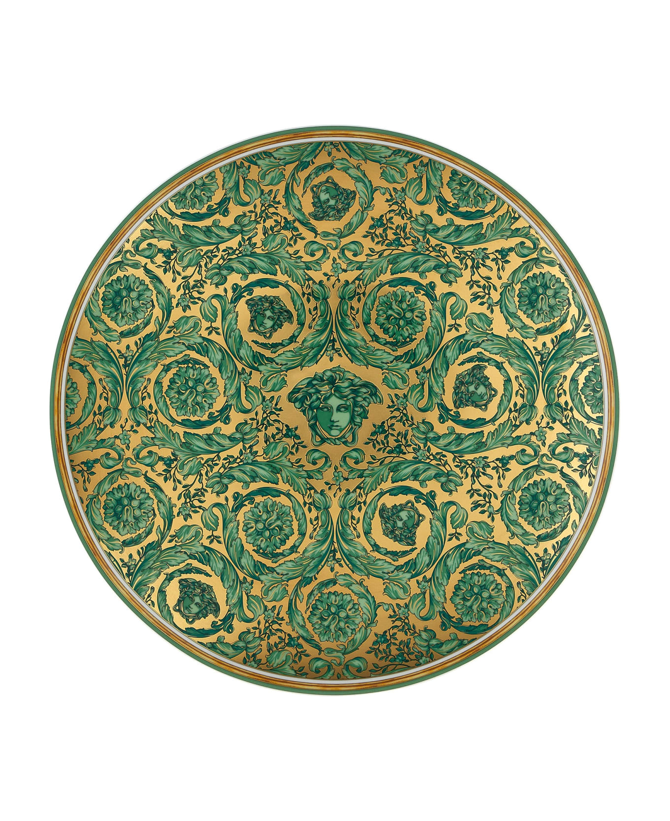 Versace Christmas Dish 'medusa Garland' 33 Cm - Green