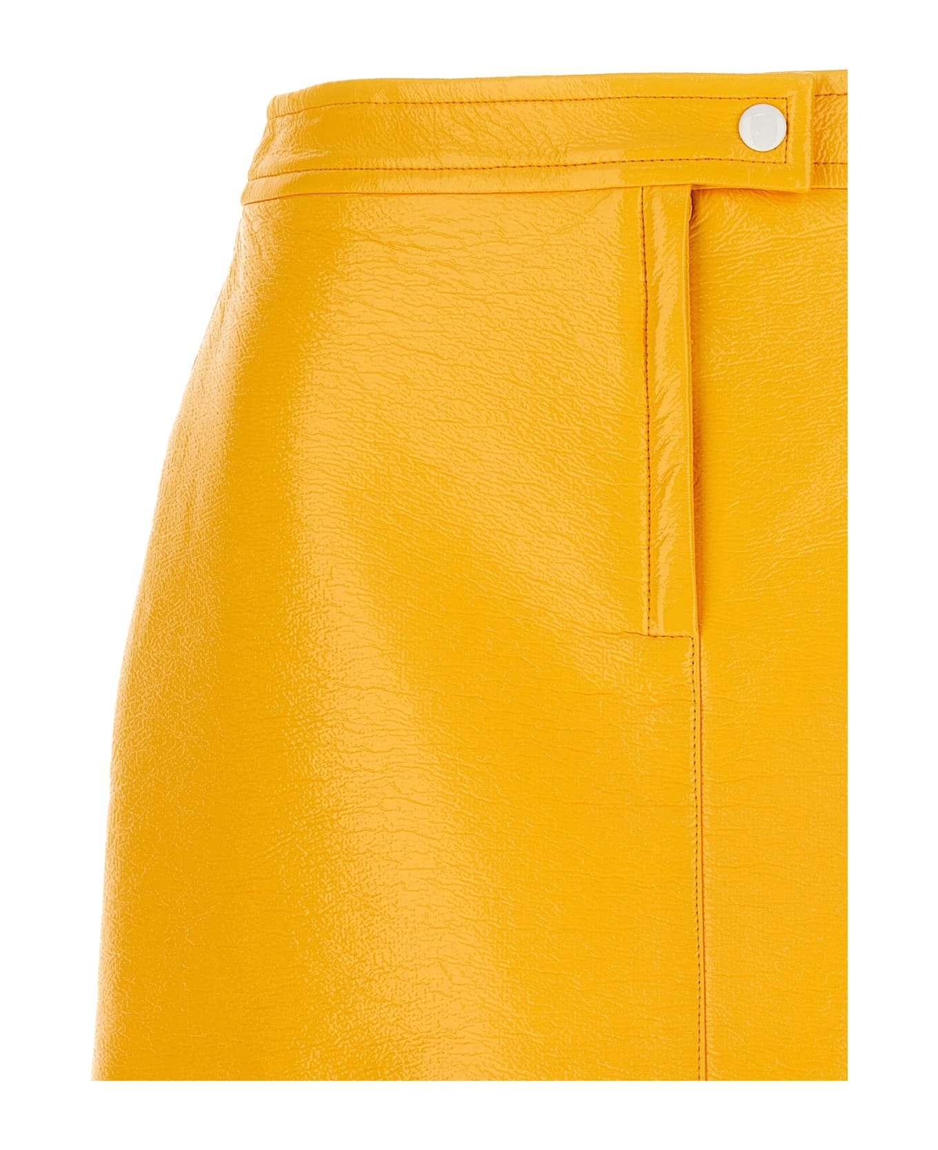 Courrèges 'reedition Vinyl Mini' Skirt - Yellow