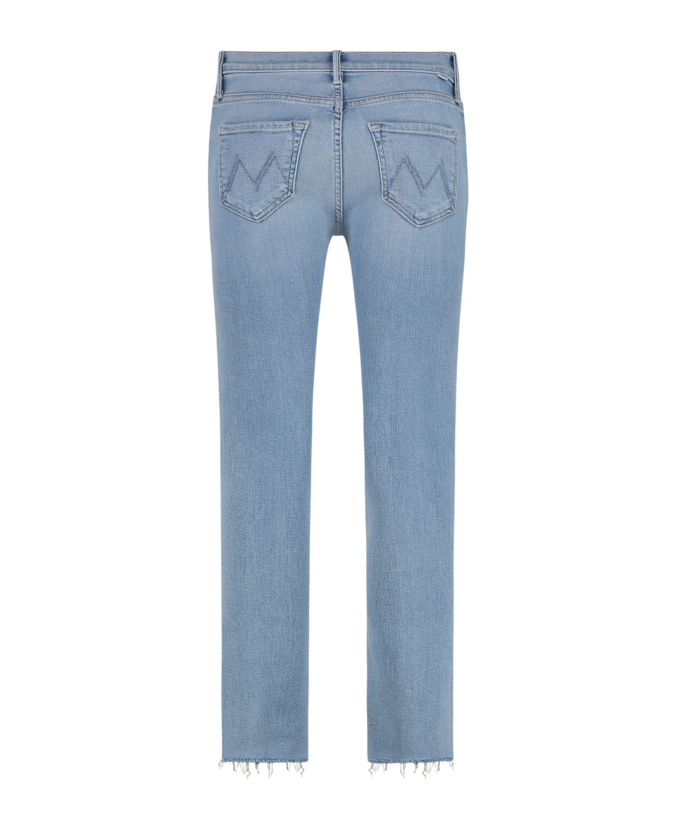 Mother Dazzler Ankle Fray Straight Leg Jeans - Denim