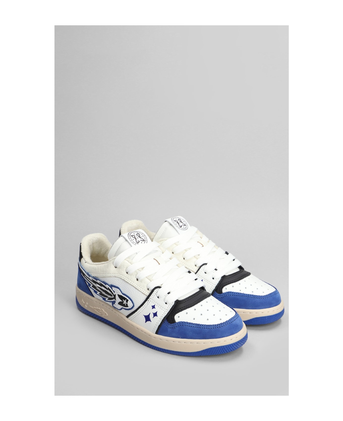 Enterprise Japan Egg Rocket Sneakers In White Leather