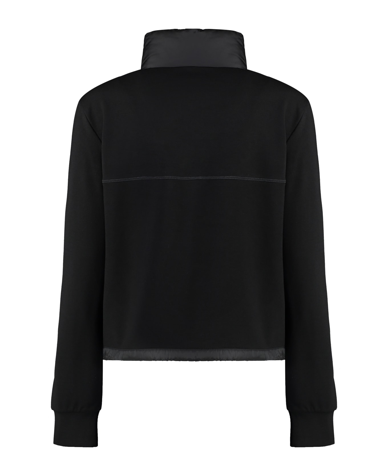 Moncler Cardigan With Padded Front Panel - Black