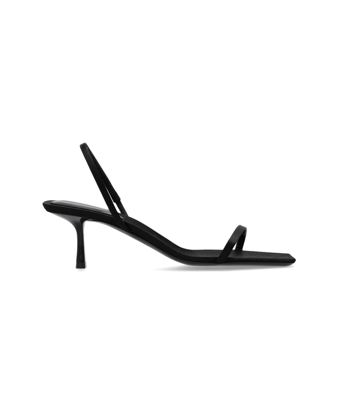 Saint Laurent Jaspe Open Toe Sandals - Nero/nero