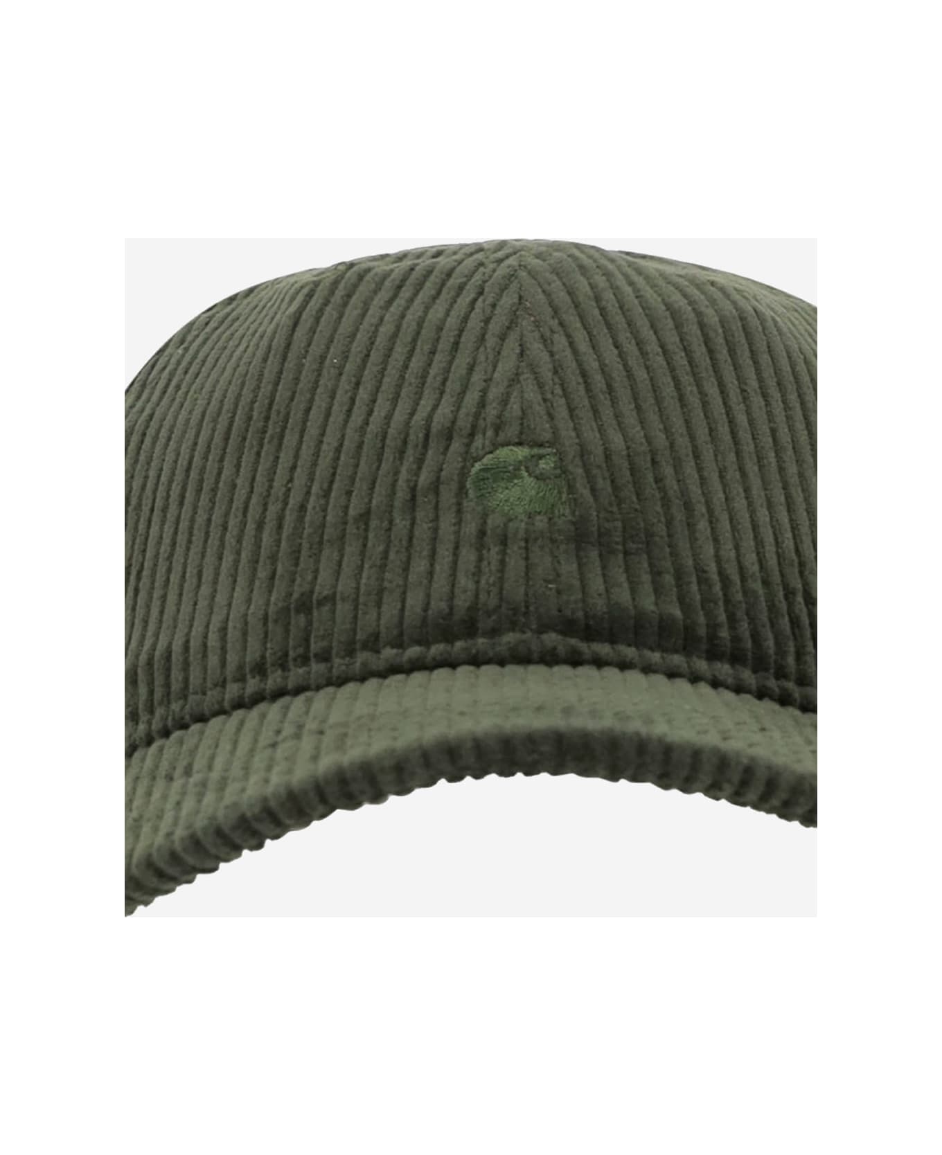 Carhartt Cotton Velvet Baseball Cap With Logo - Green