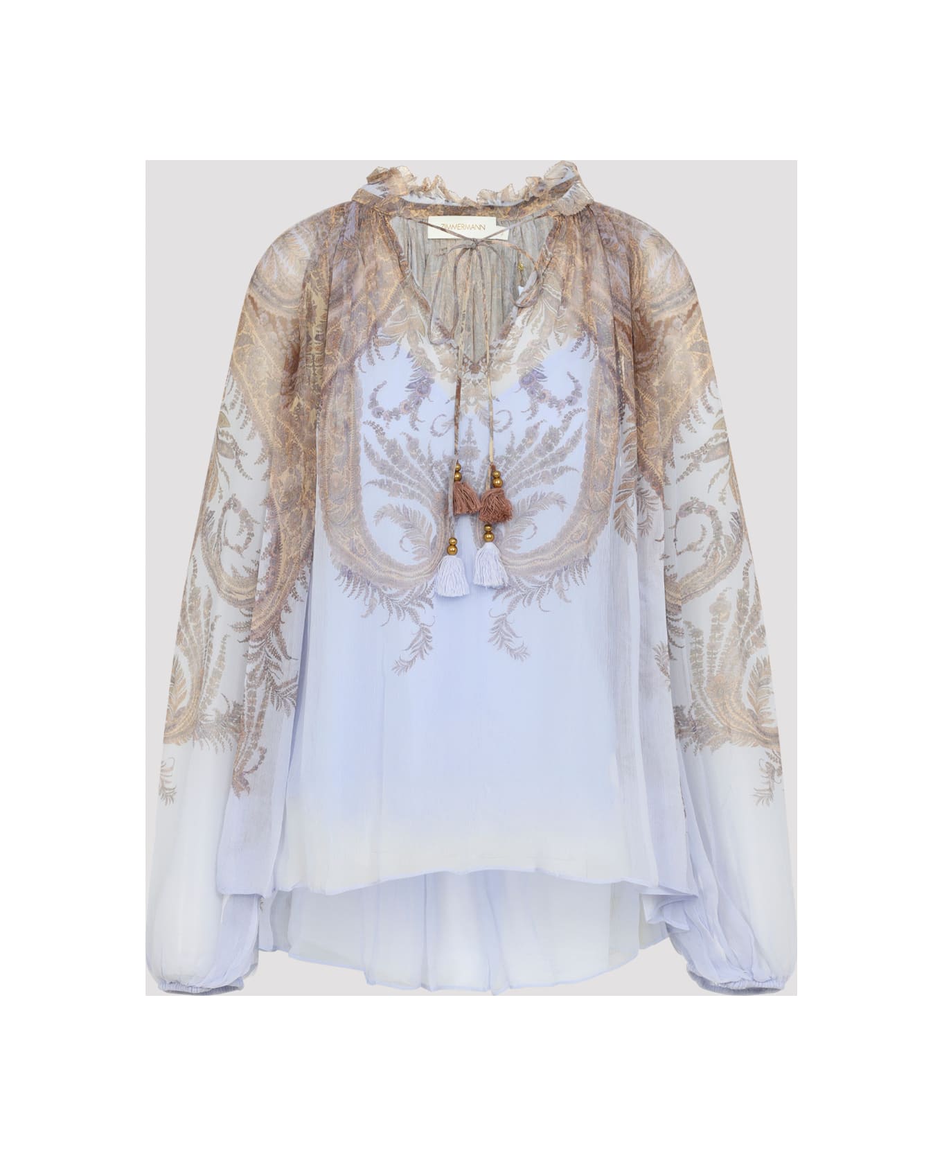 Zimmermann Hypnotic Billow Blouse - Lilac Paisley
