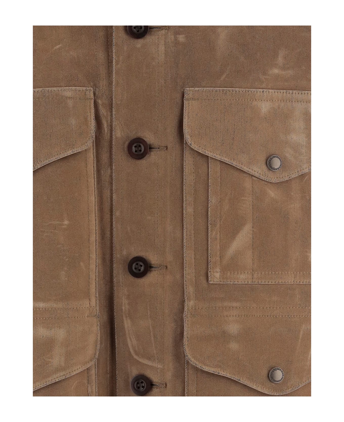 Junya Watanabe Cotton Blend Jacket With Contrasting Back Panel - Beige