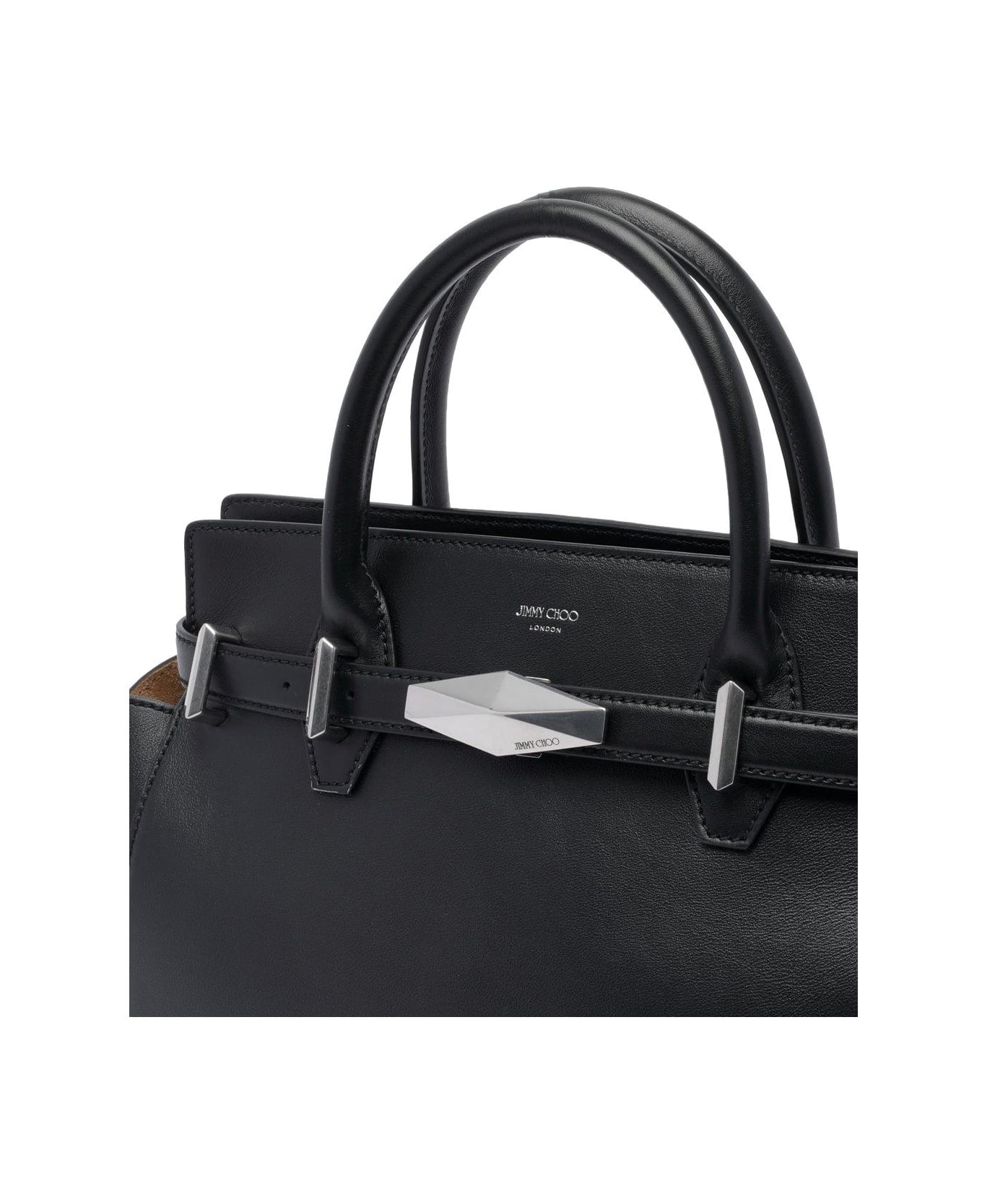 Jimmy Choo Diamond Belted Tote Bag - Black