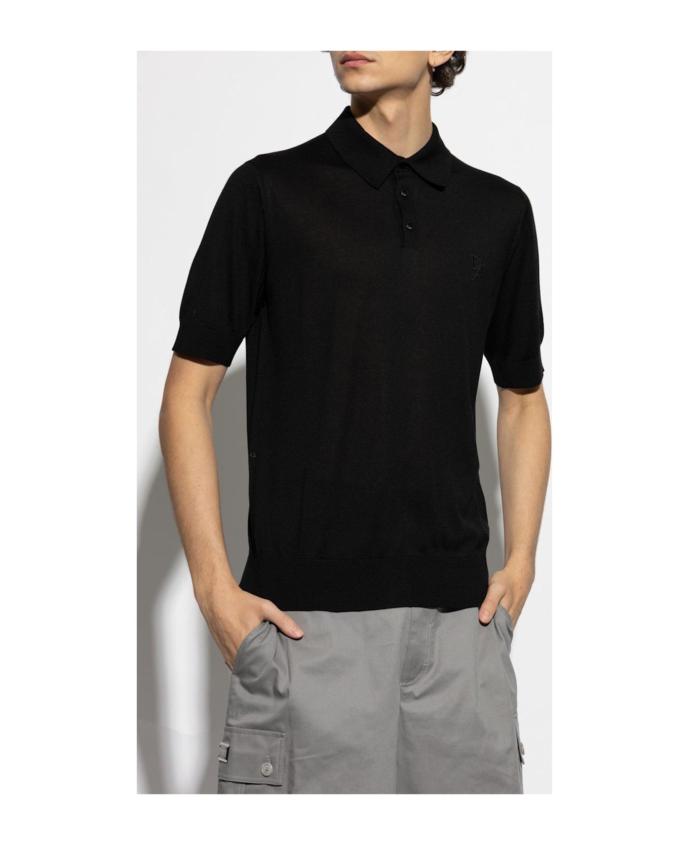 Logo Embroidered Polo Shirt - Thumbnail 3