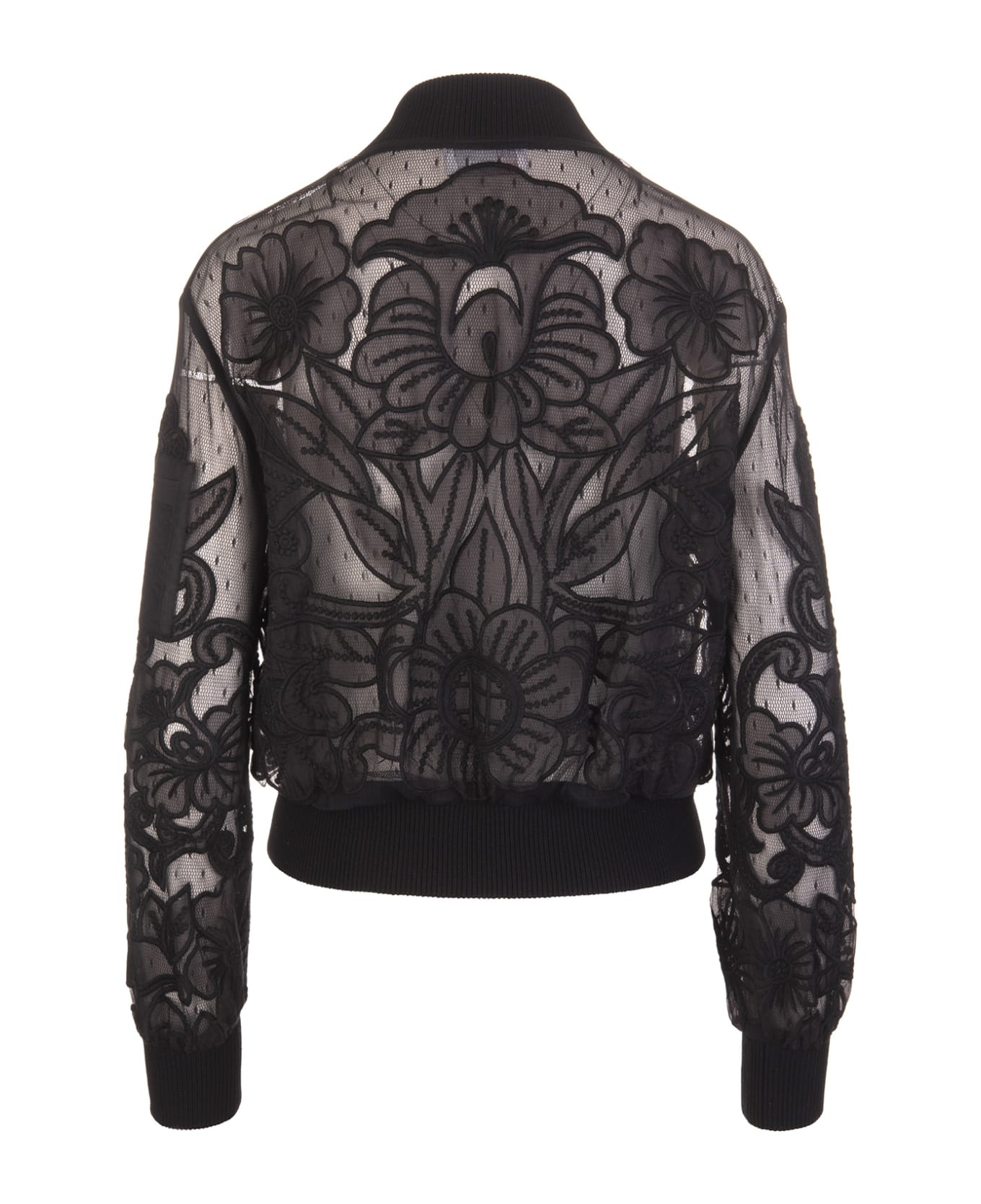 RED Valentino Bomber In Point D
esprit Tulle - Nero