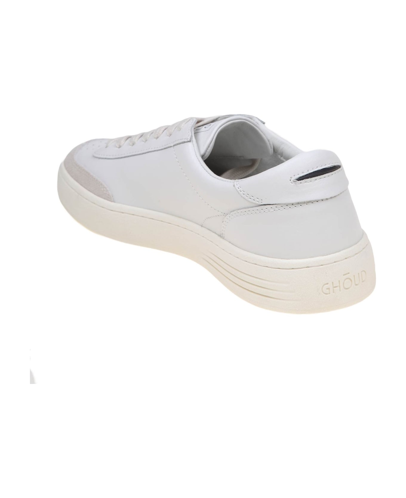 GHOUD Lido Low Sneakers In White Leather And Suede - LEAT/SUEDE WHITE