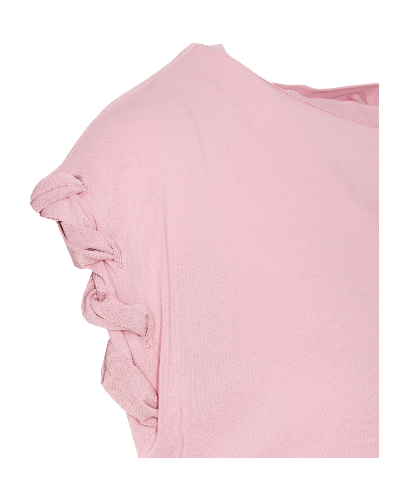 Pinko Knot-detail Crewneck Sleeveless Top - Pink