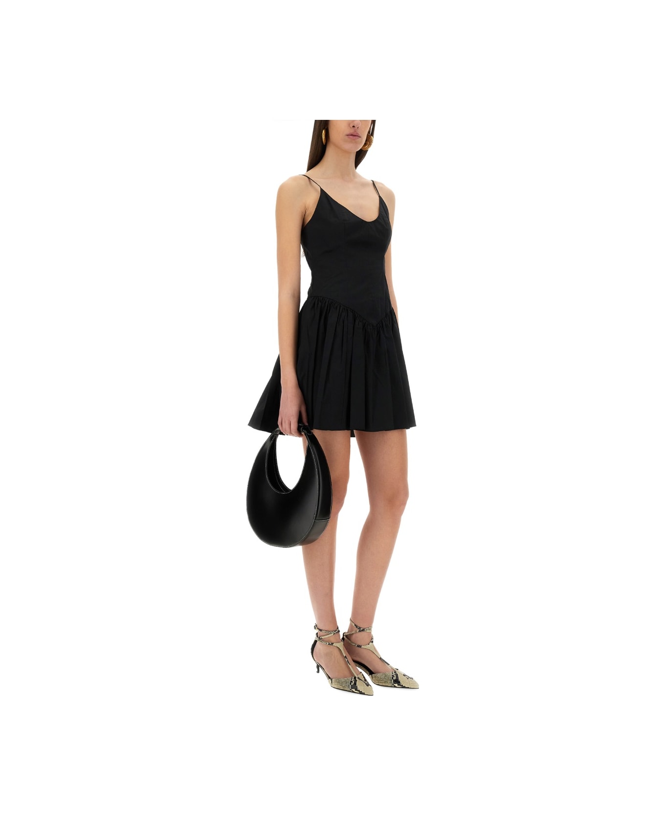 STAUD Mini Dress "dena" - BLACK