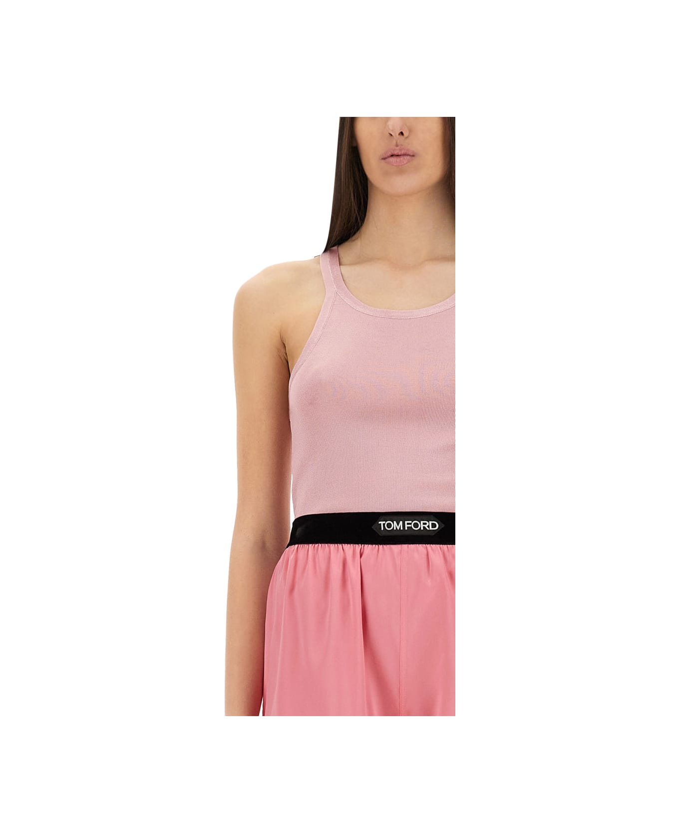Tom Ford Silk Knit Tank Top - PINK