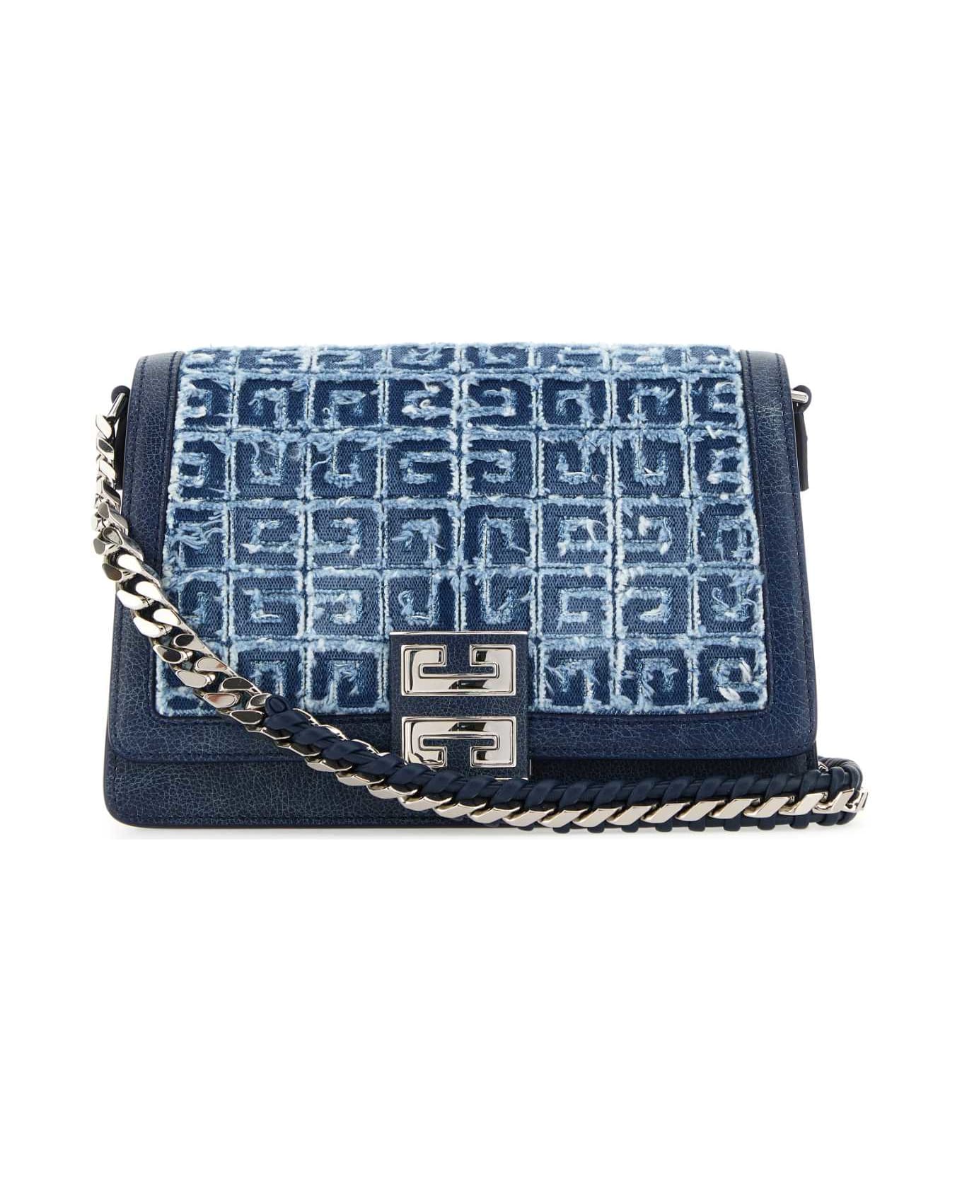 Givenchy Two-tone Denim And Leather Medium Multicarry Shoulder Bag - MEDIUMBLUE ショルダーバッグ