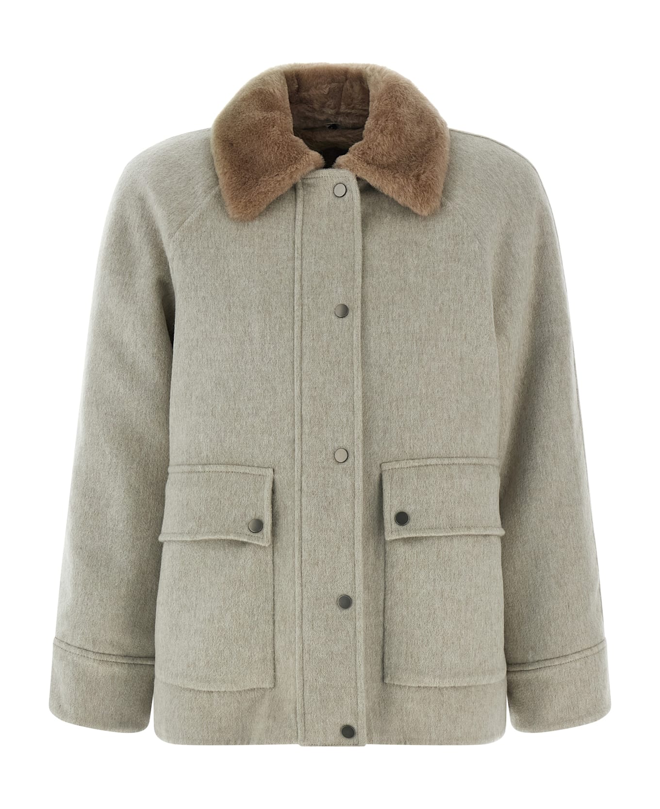 Brunello Cucinelli Sheepskin Insert Jacket - Beige