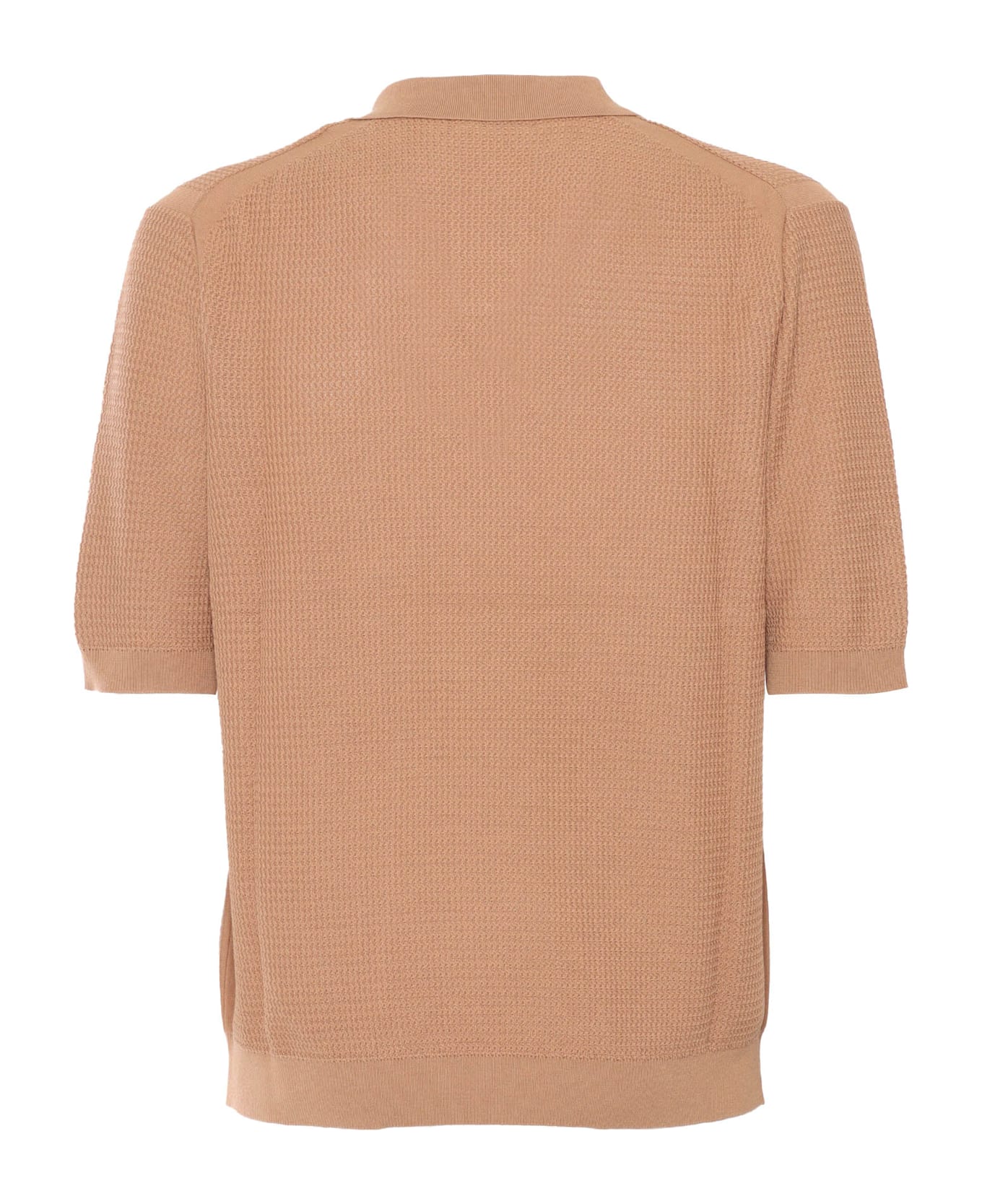 Ballantyne Short Sleeves Polo - BROWN