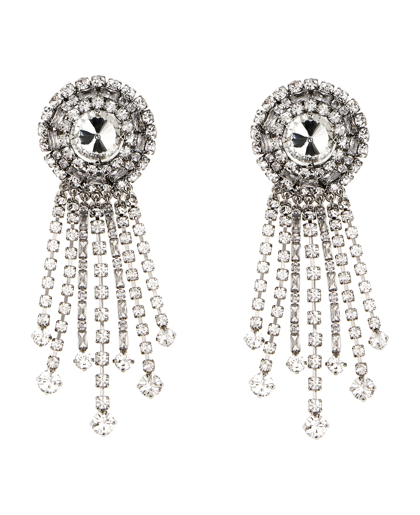Alessandra Rich 'round' Earrings - Silver ジュエリー