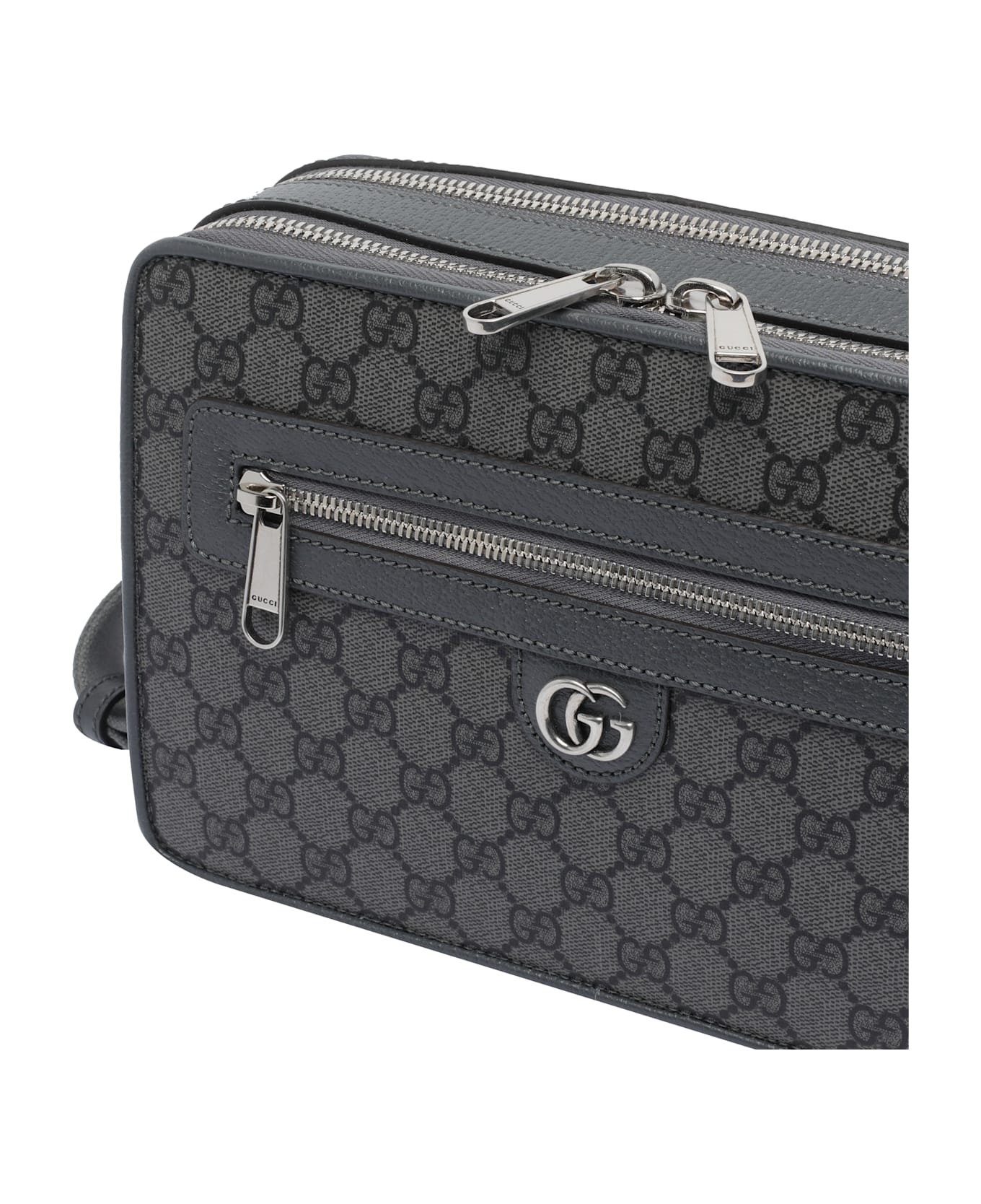 Gucci Gg Logo Crossbody Bag - Black