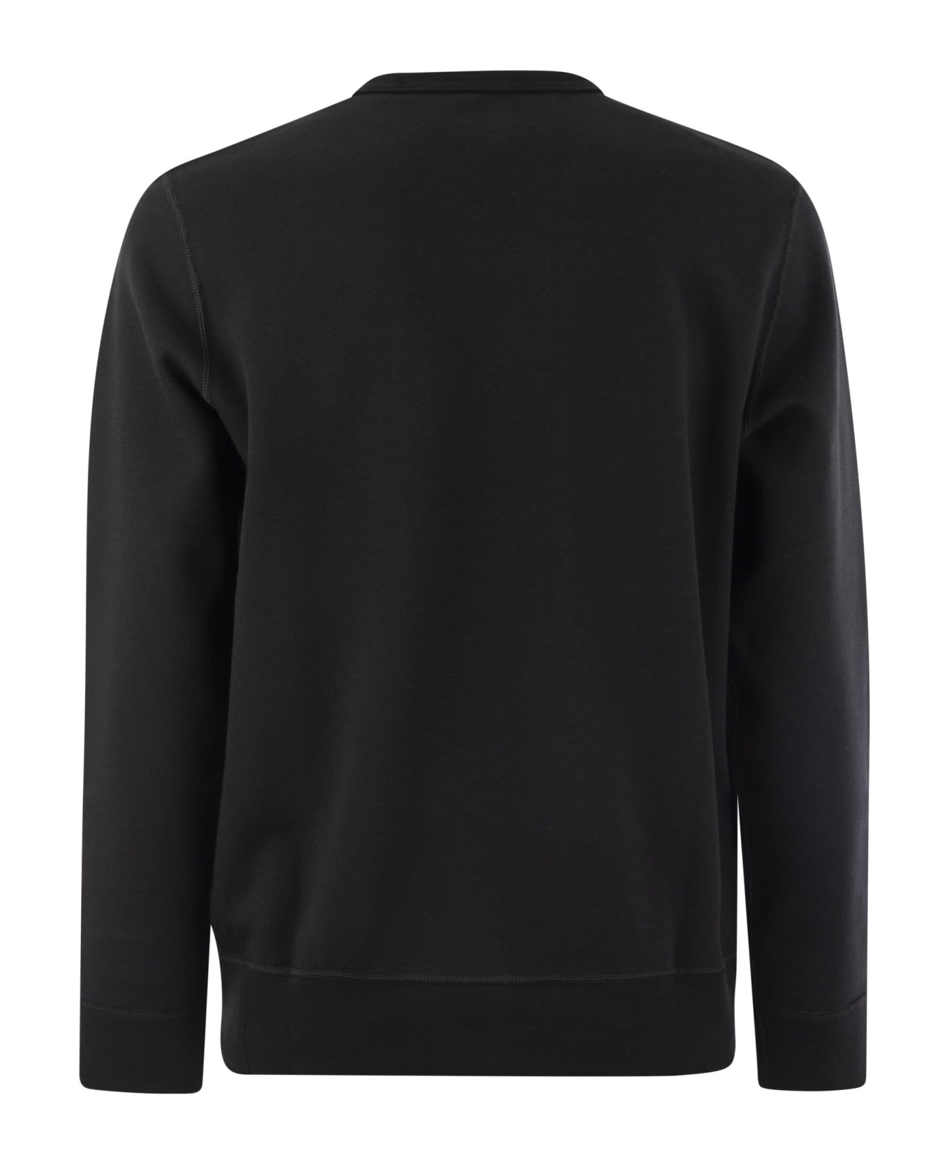 Polo Ralph Lauren Double Knit Crew Neck Sweatshirt - Black