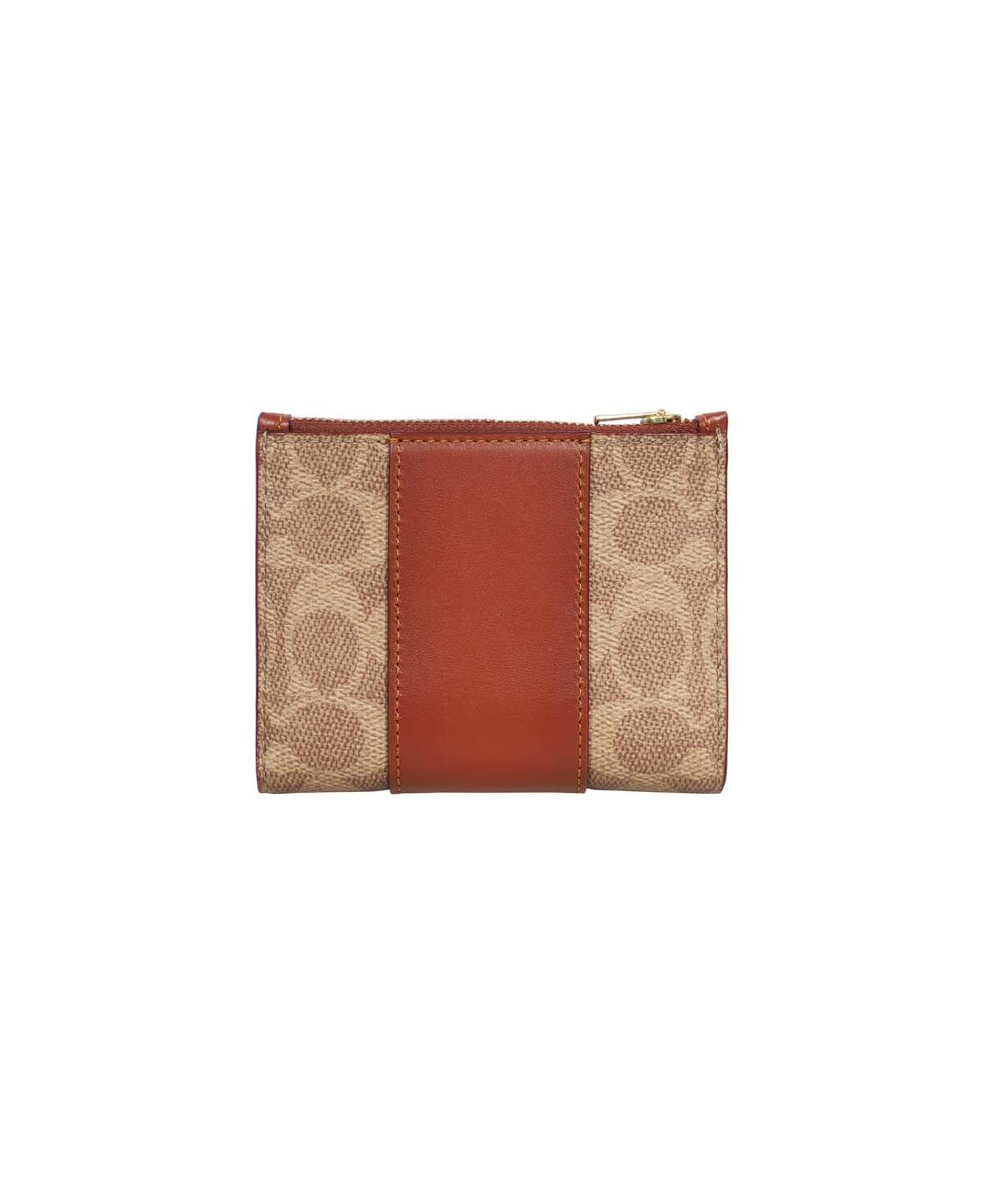 Coach Coated Canvas Wallet - Beige