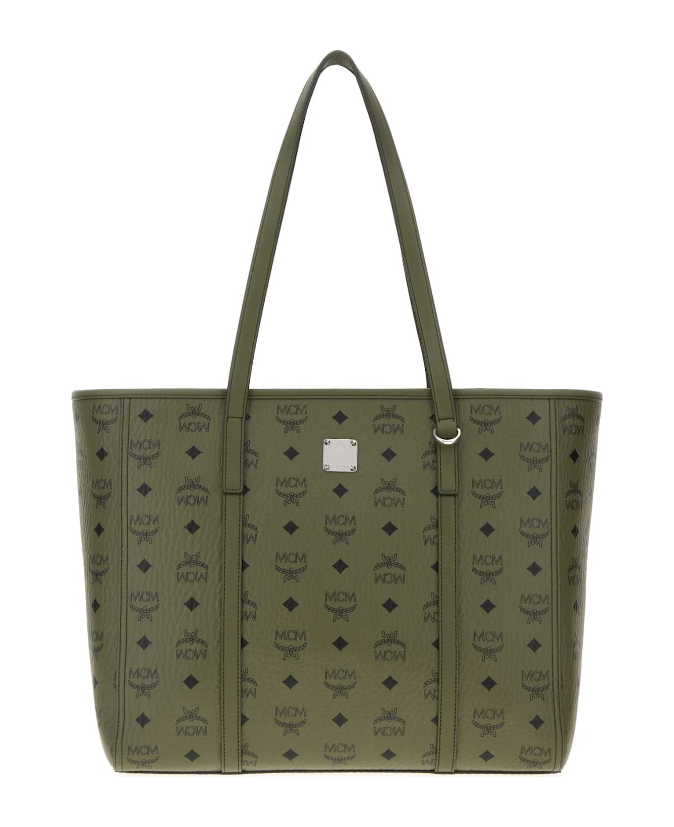 MCM Printed Canvas Toni Shopping Bag - KHAKIMOSS