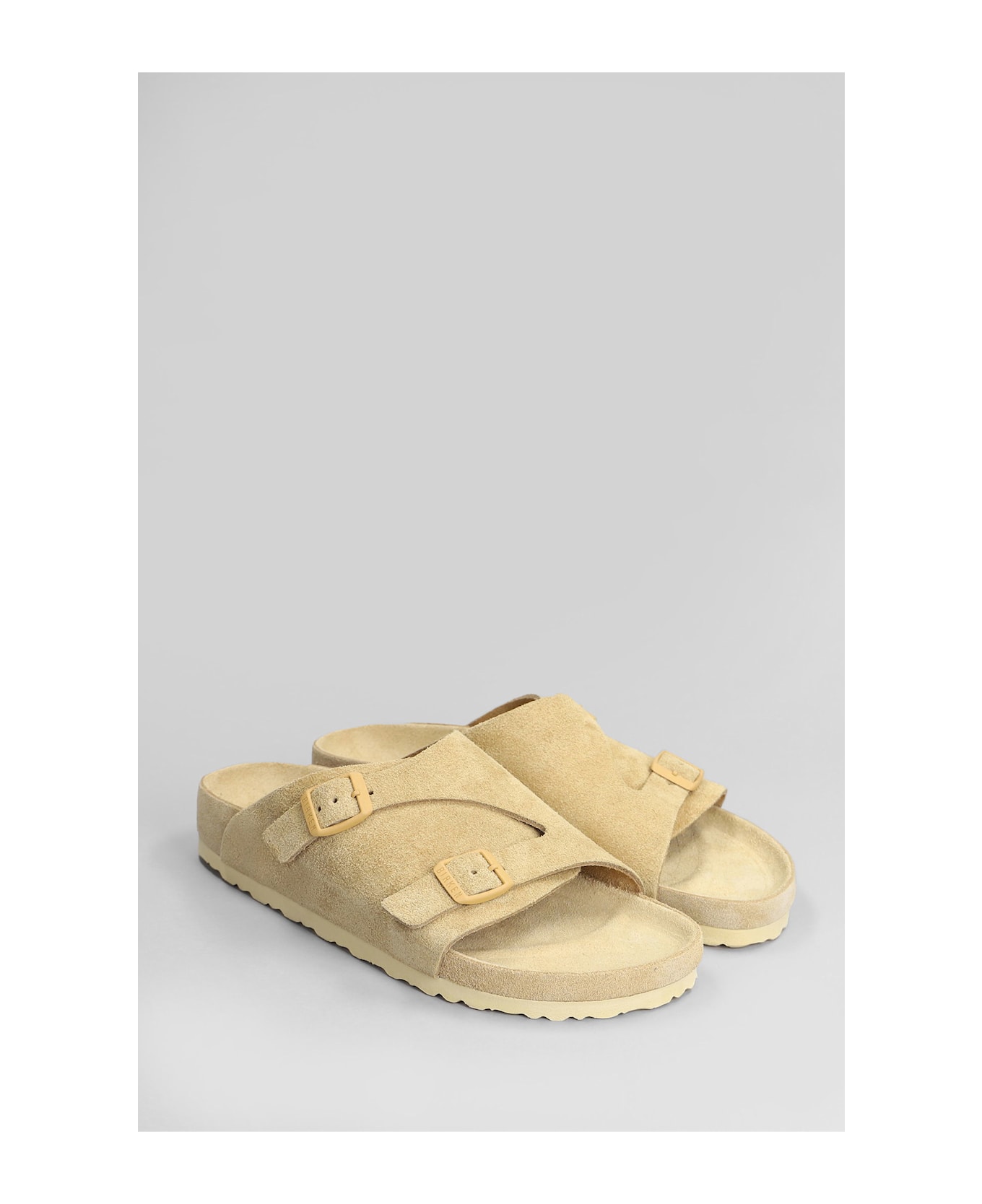 Birkenstock Zurich Exquisite Flats In Beige Suede - beige