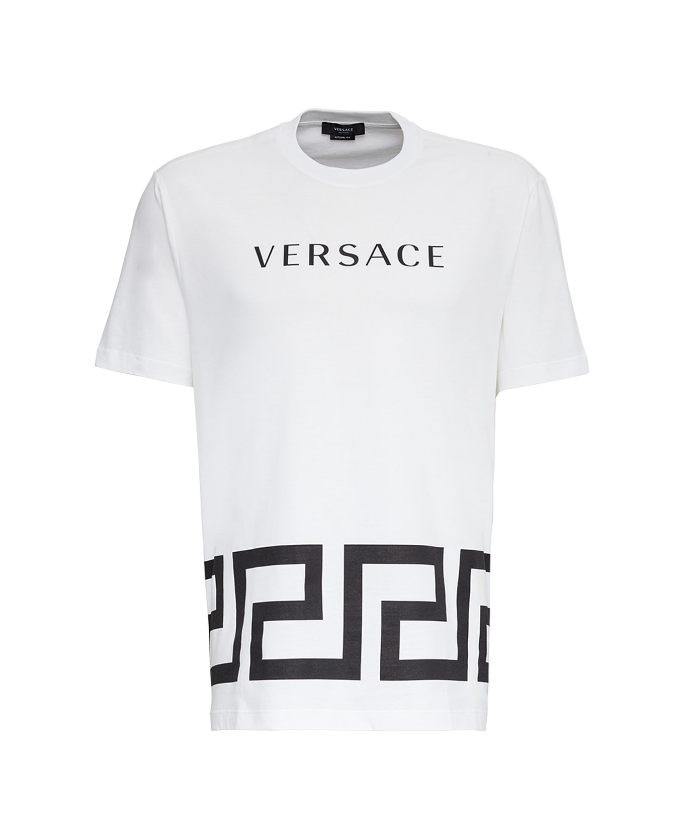 Versace Greek Key Cotton T-shirt - White