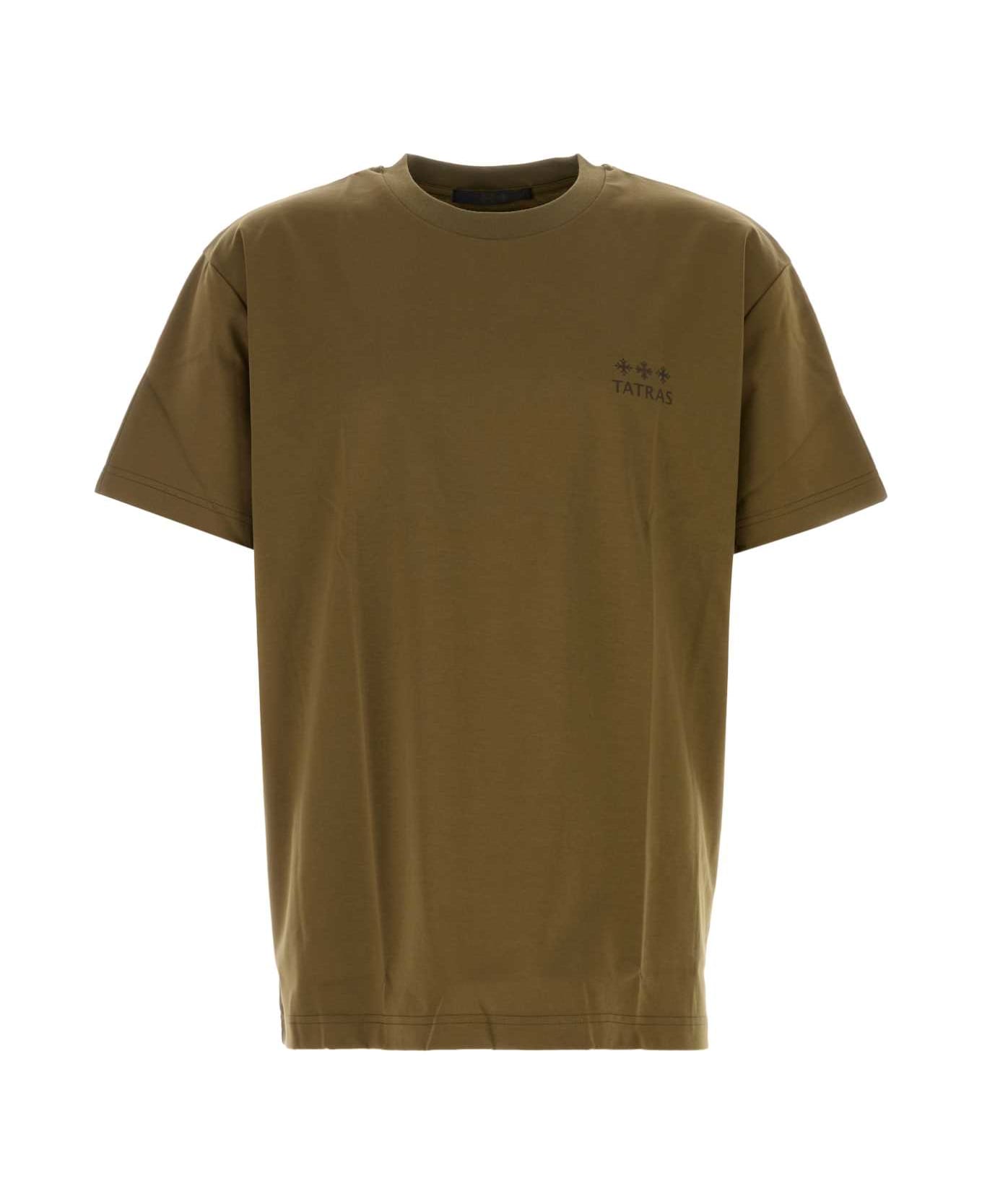 TATRAS Army Green Cotton T-shirt - KHAKI