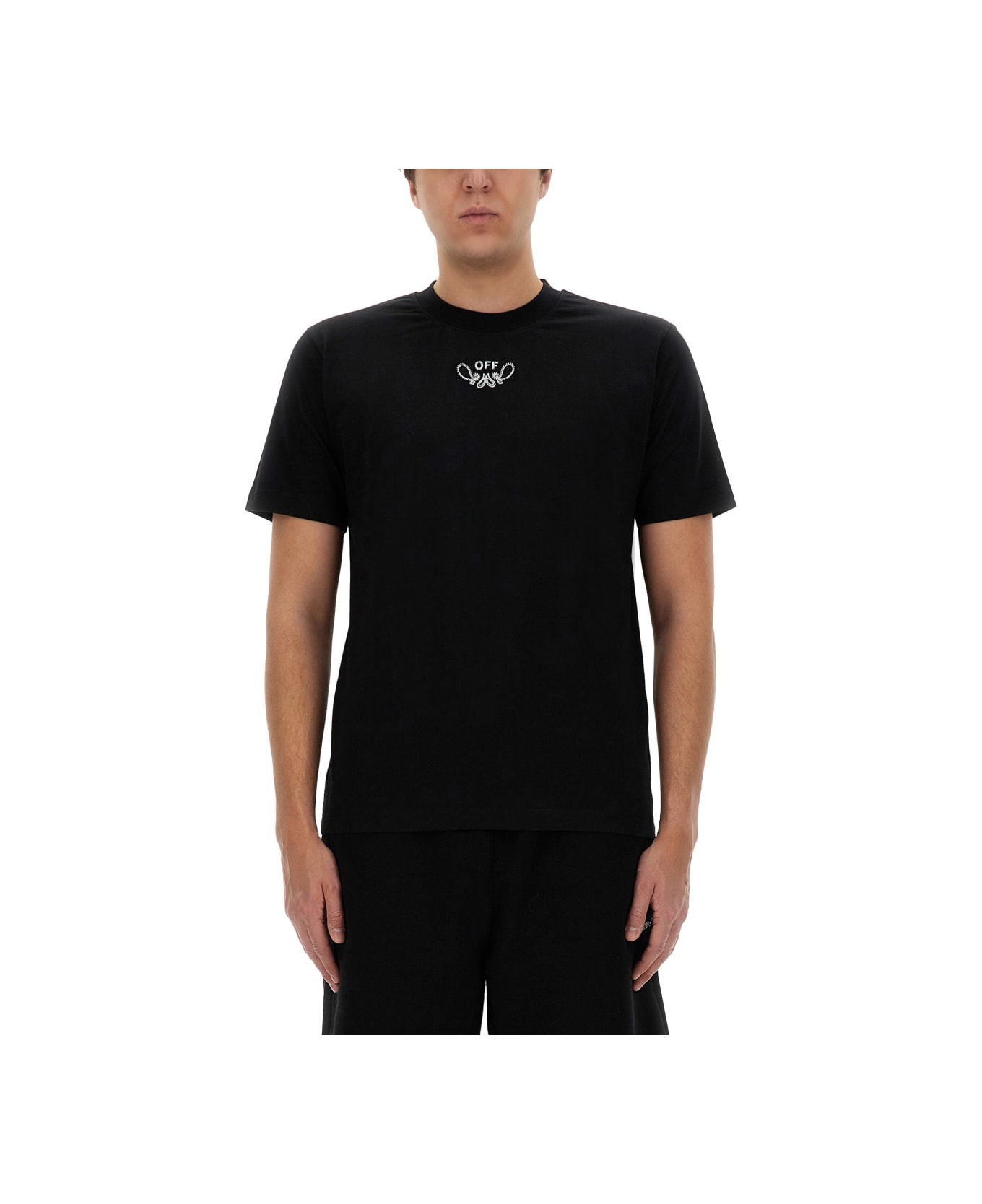 Off-White Bandana Pattern T-shirt - BLACK