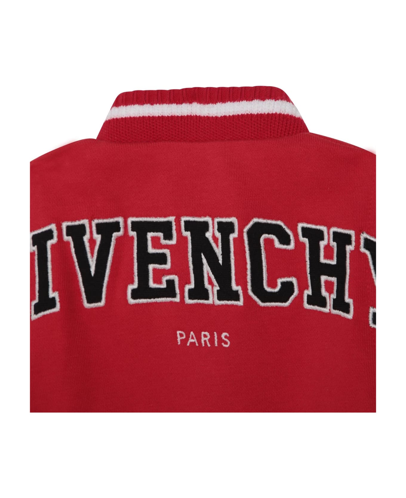 Givenchy Red Bomber Jacket With Logo - Red