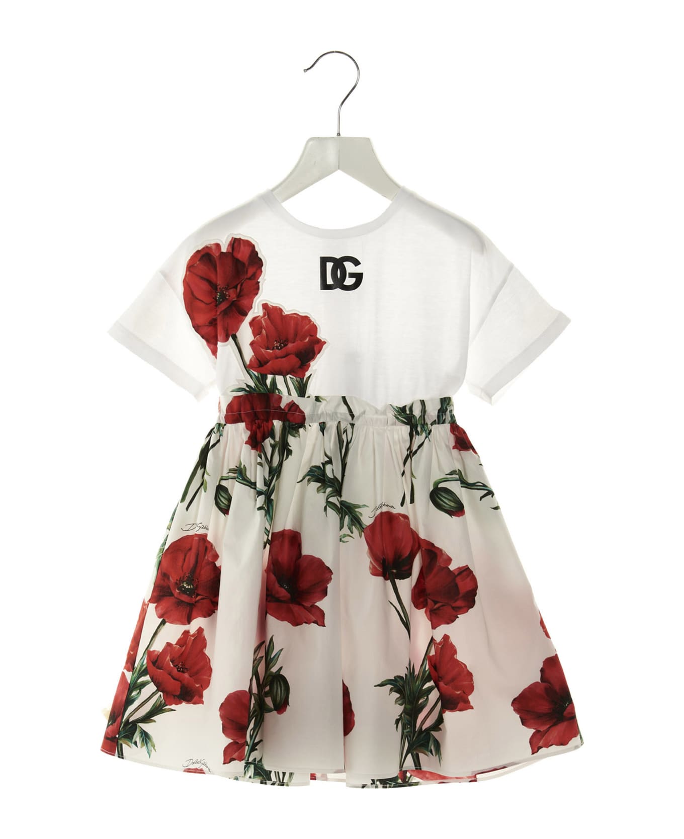 Dolce & Gabbana 'papaveri' Dress - Multicolor