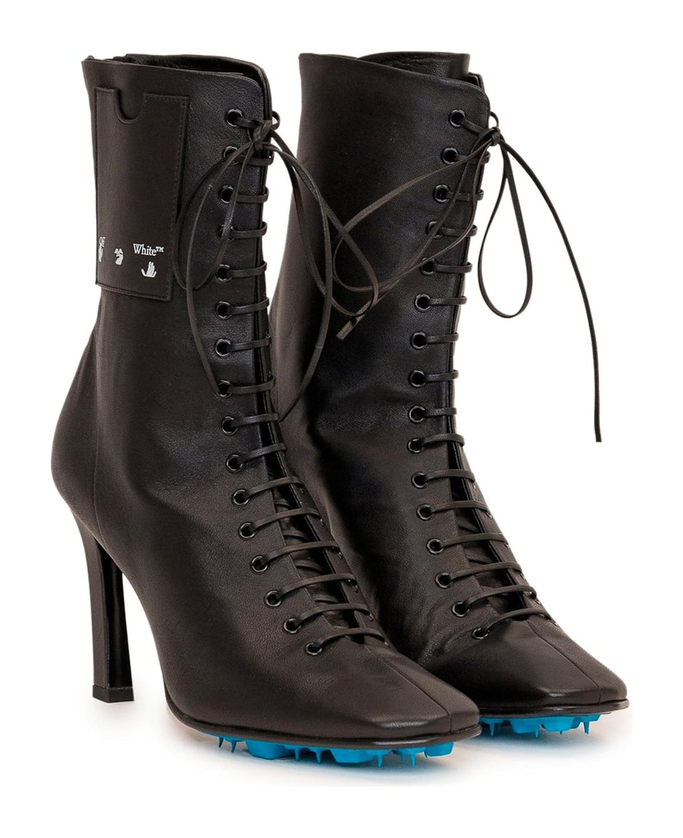 Off-White Leather Heel Boots - Black ブーツ