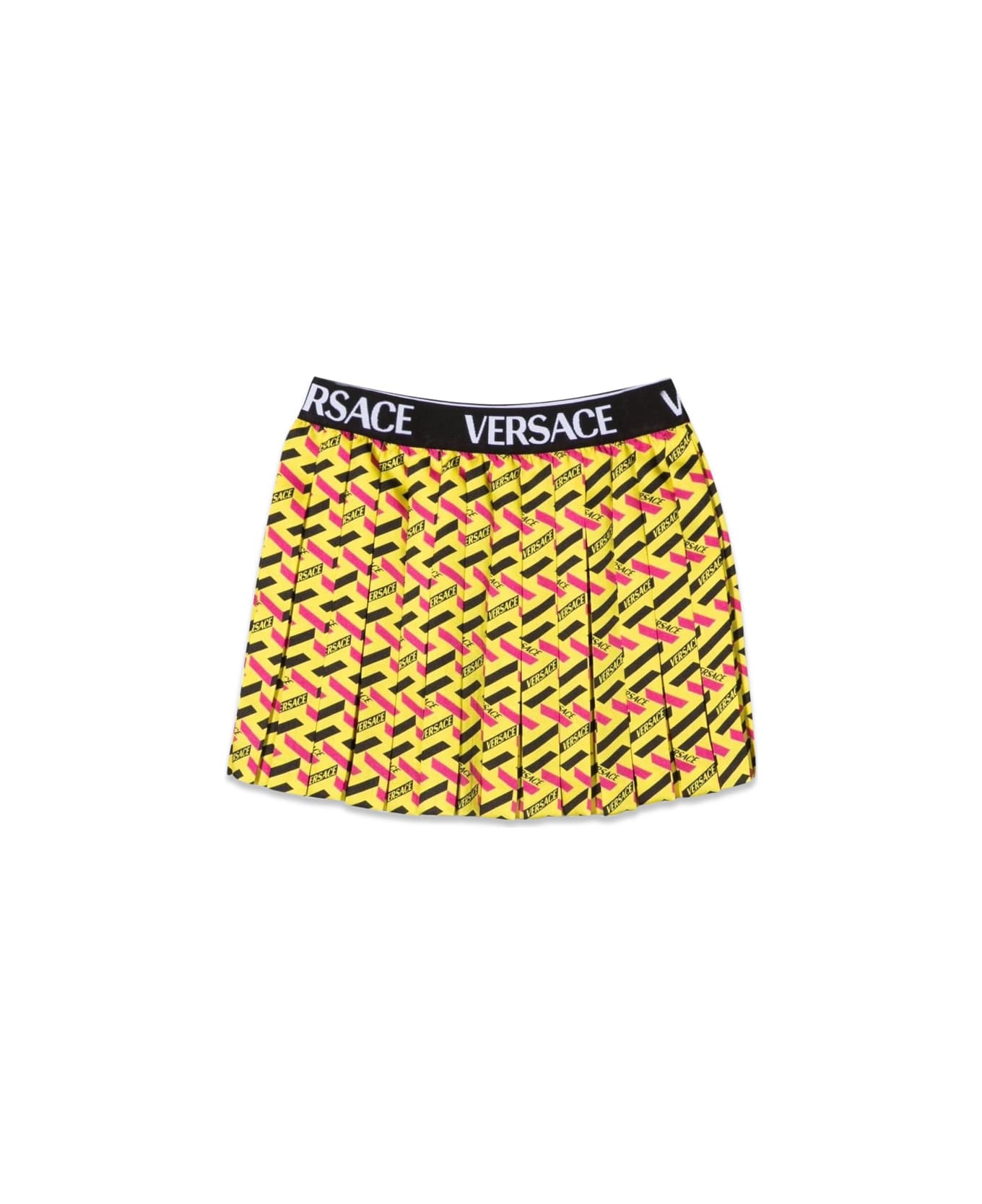 Versace Skirt Twill Monogram + Elastico Logo - YELLOW