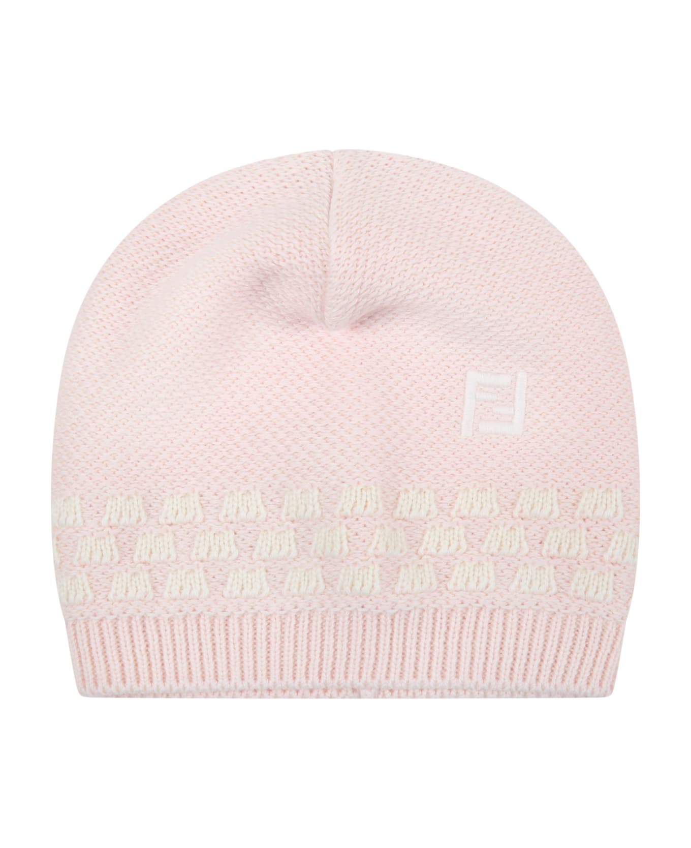 Fendi Pink Set For Baby Girl With Douple Ff - Pink