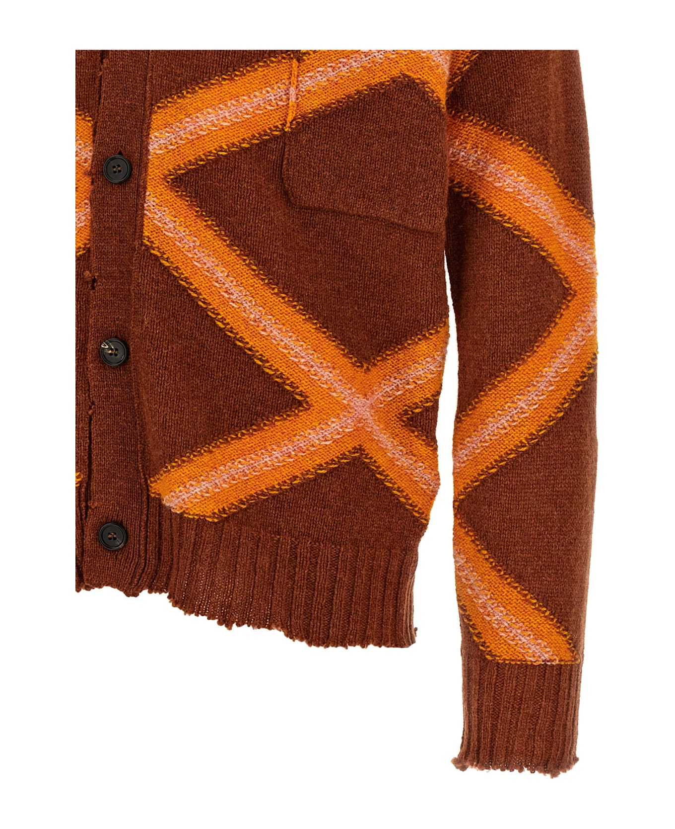 【送料&関税込】Marni broken Macro Argyle Cardigan c93fa3a258d905dece791744a2283f