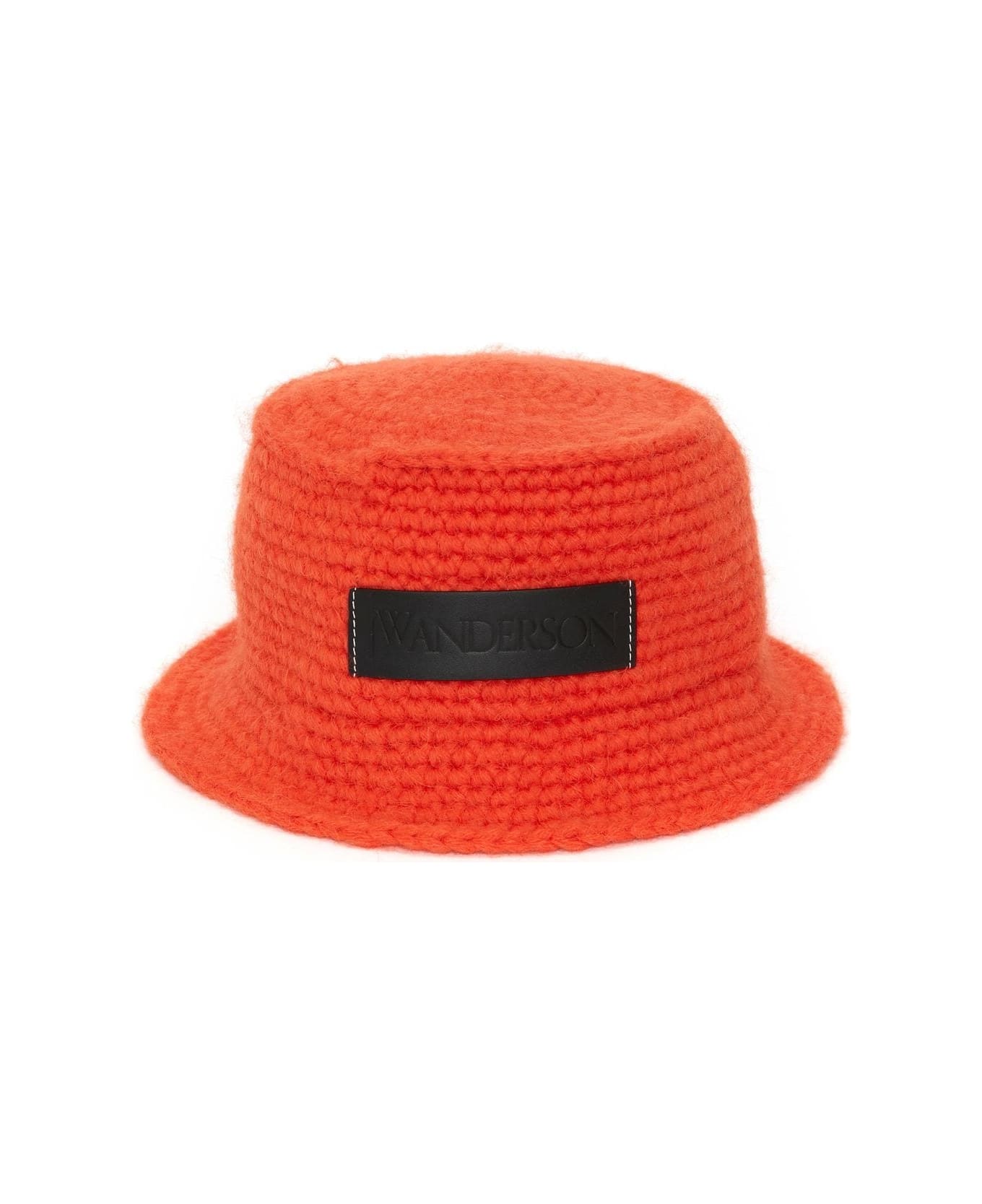 J.W. Anderson Logo Patch Knit Bucket Hat - Orange