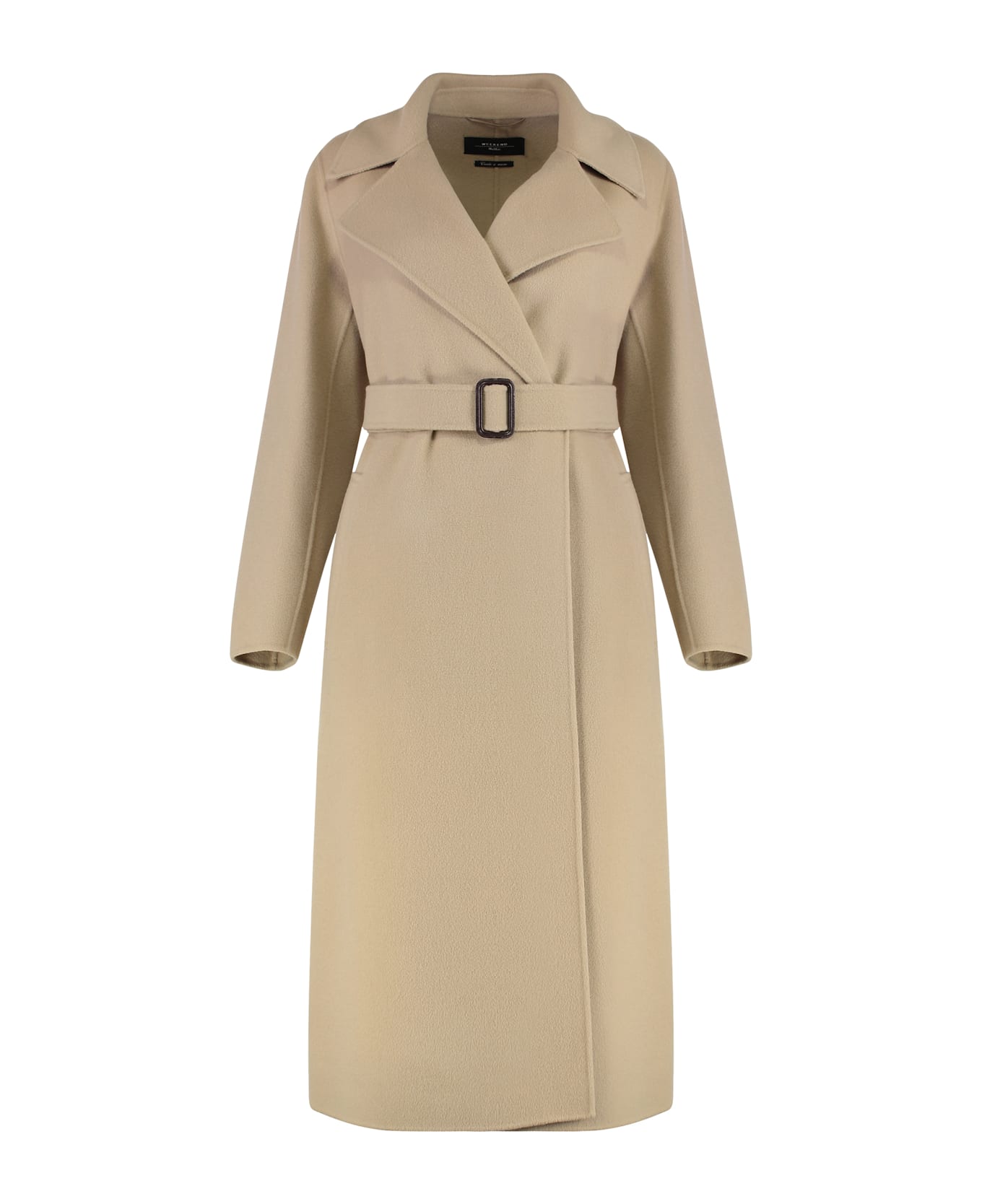Weekend Max Mara Manu Double-breasted Virgin Wool Coat - Beige